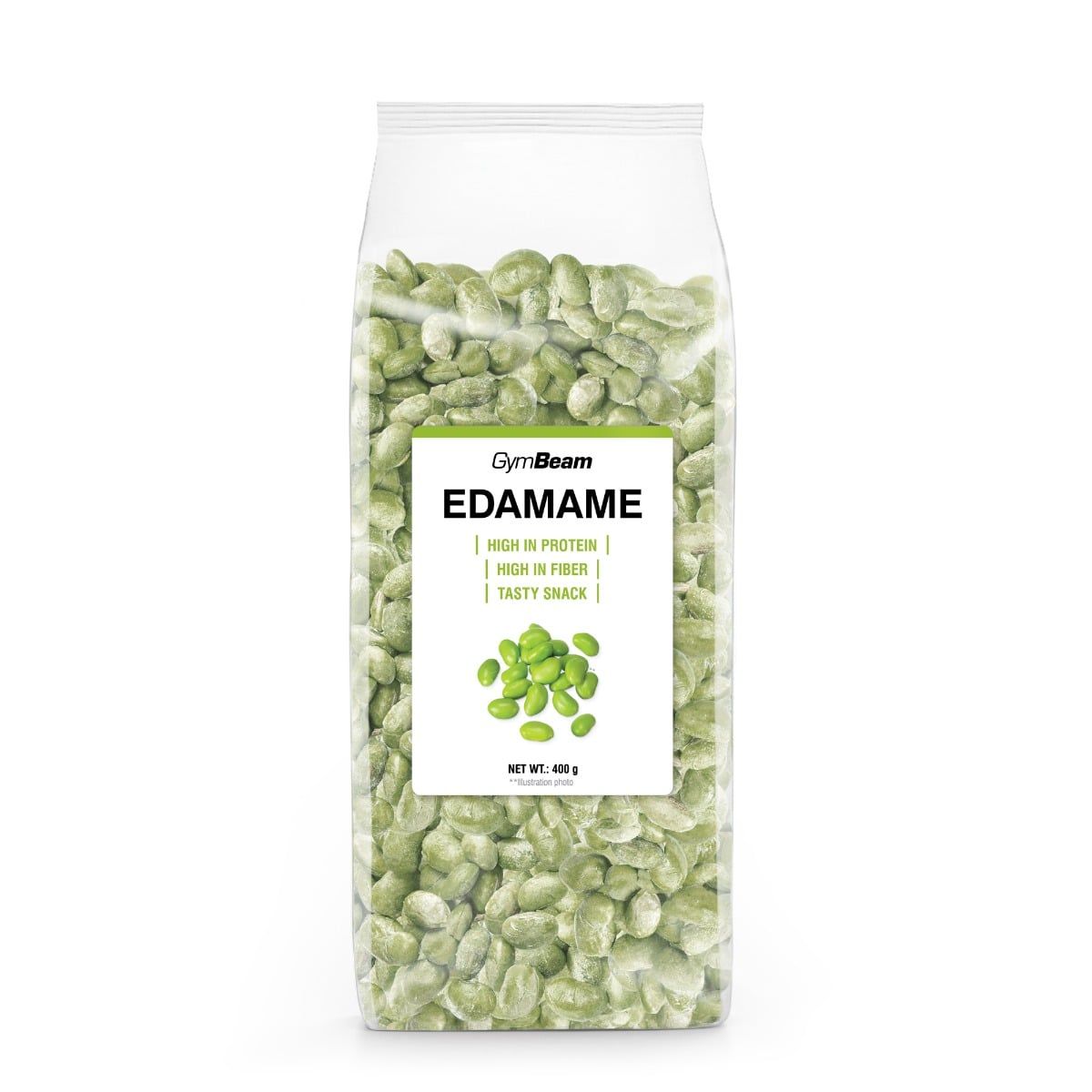 GymBeam Edamame geröstete gesalzene Sojabohnen Lebensmittel 400 g