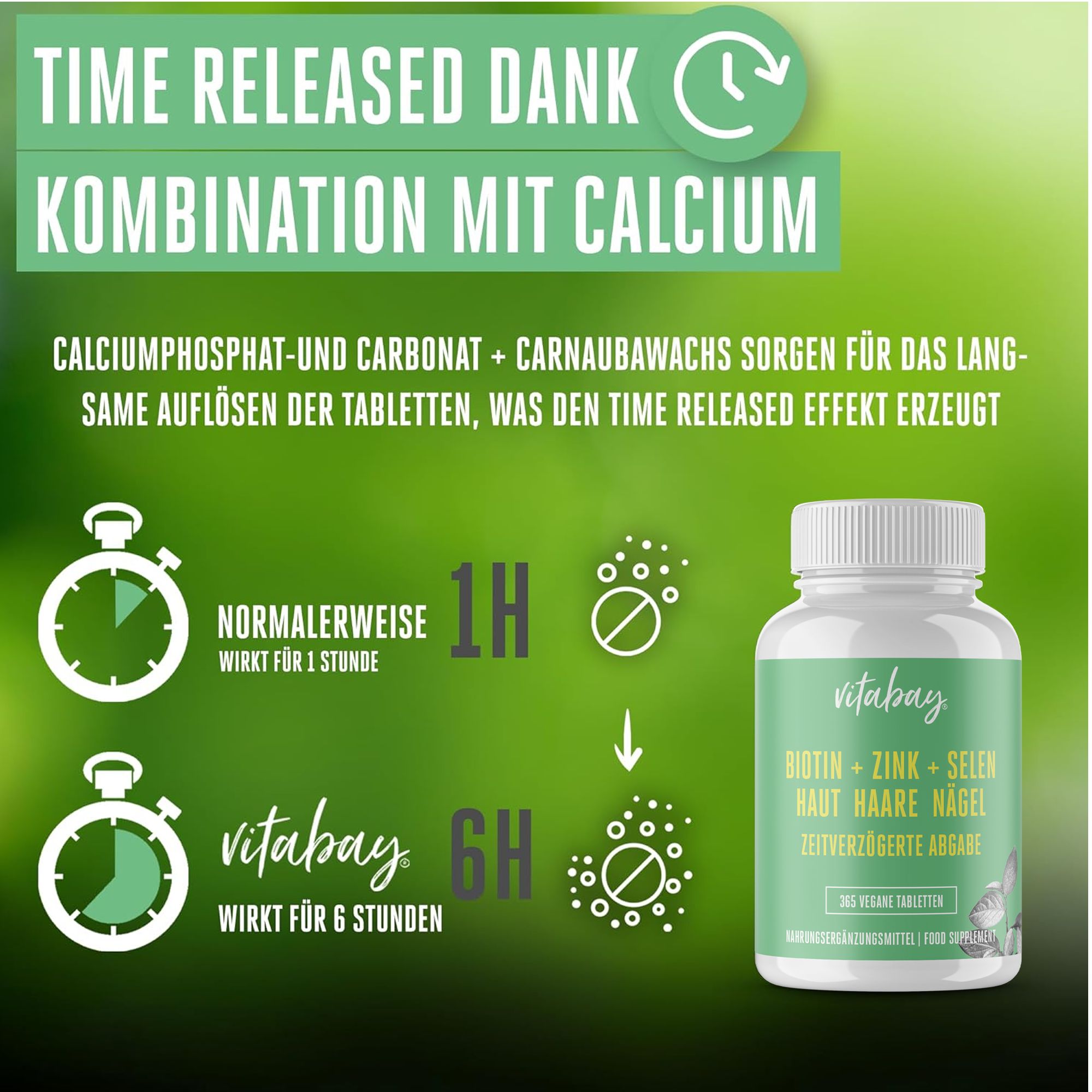 Vitabay Biotin 10 mg Depot + Selen 110 mcg + Zink 10 mg
