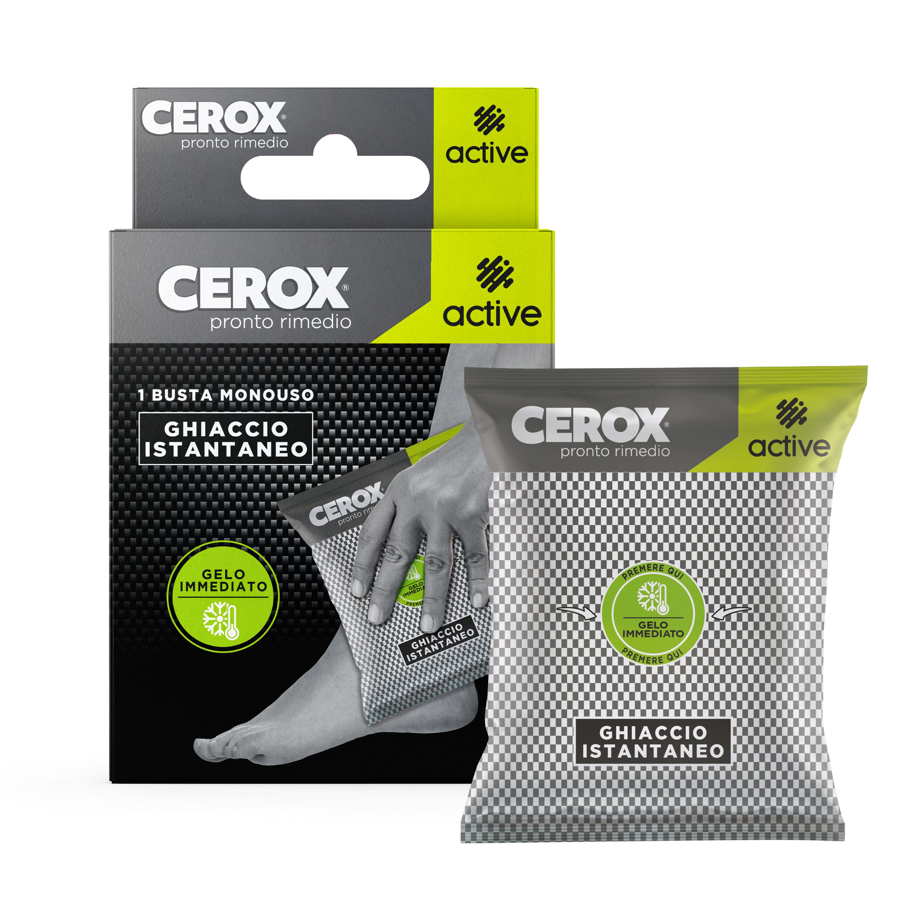 CEROX Active Ghiaccio istantaneo monouso, 1 busta