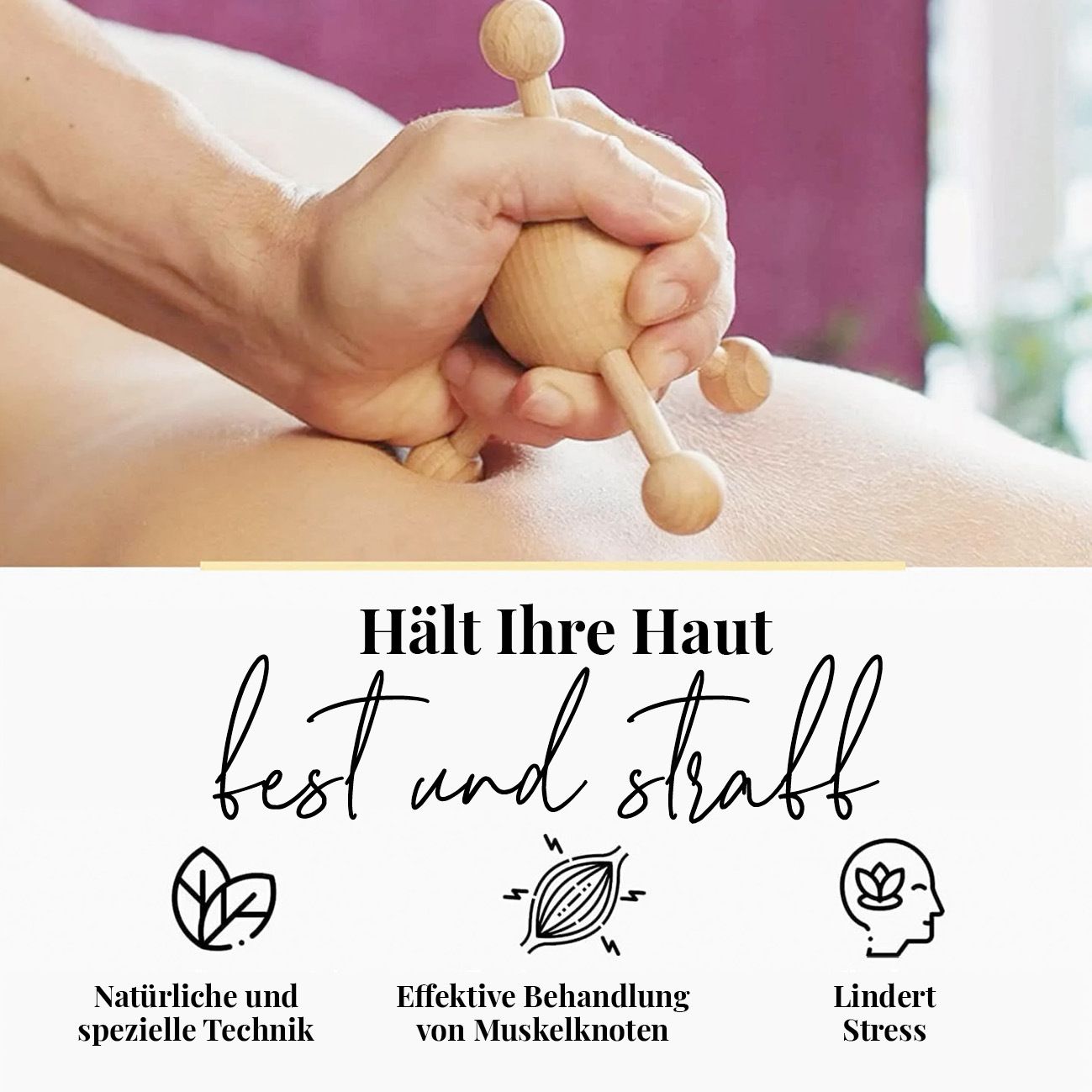 tuuli Triggerpunkt Massagegerät Massager Massagespinne Rücken Nacken Schulter aus Holz