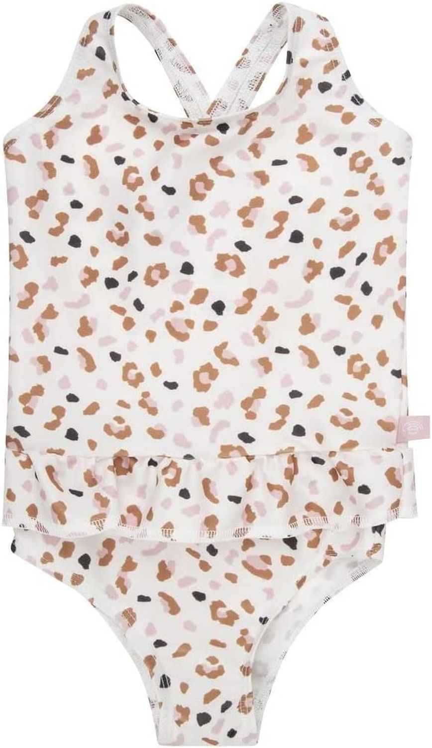 Swim Essentials UV Badeanzug für Mädchen /khaki Leoparden Muster/