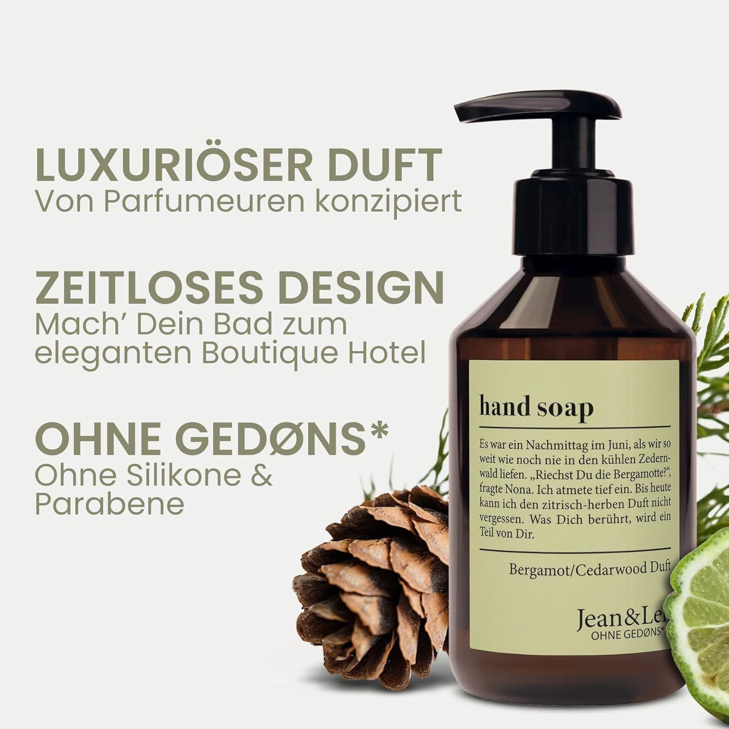 Jean & Len Handseife Bergamot & Cedarwood