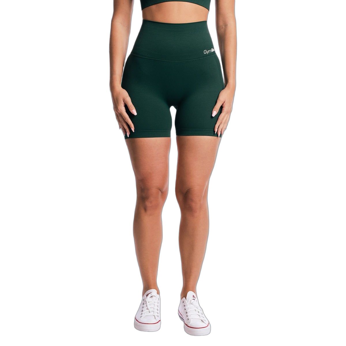 GymBeam Shorts Damen nahtlos mit hoher Taille und Slim Fit in Forest 1 St