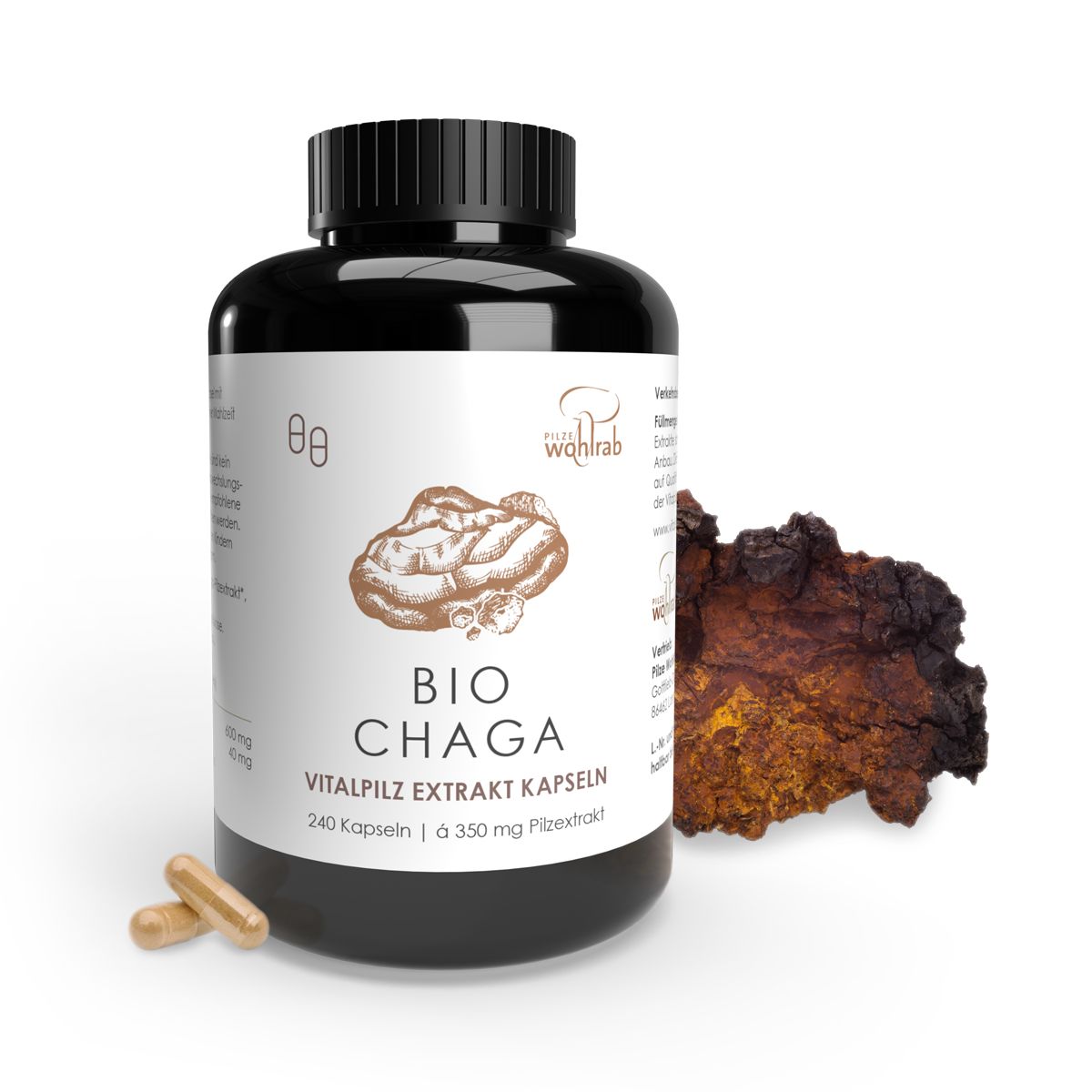 BIO Chaga Extraktkapseln á 415 mg 240 St
