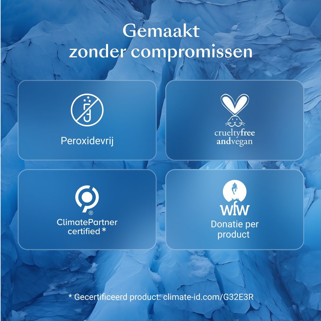Witte gelpen met blauwe tekst en hand.