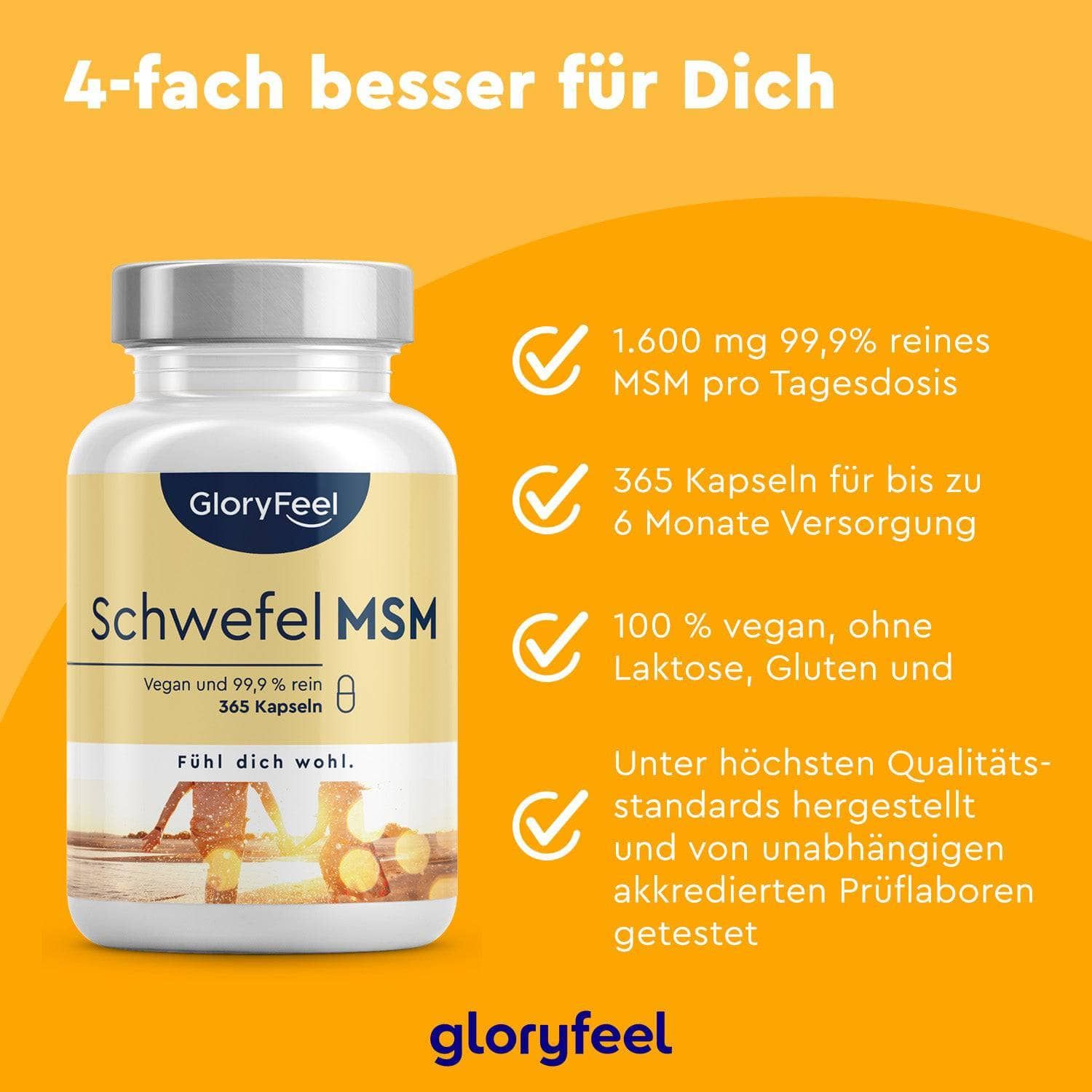 gloryfeel® MSM Schwefel Kapseln 365 St Shop Apotheke