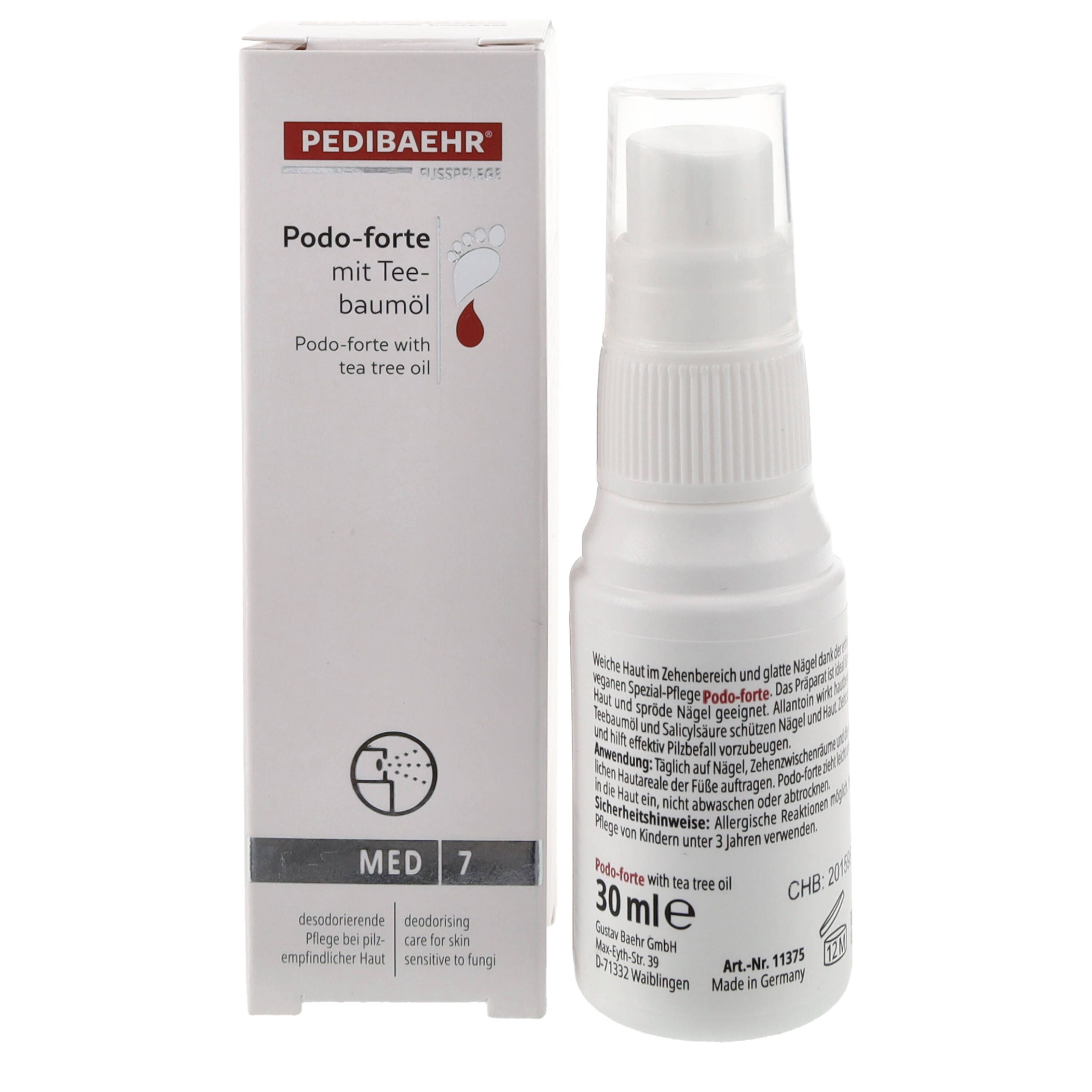 Pedibaehr MED Podo-forte mit Teebaumöl Spray