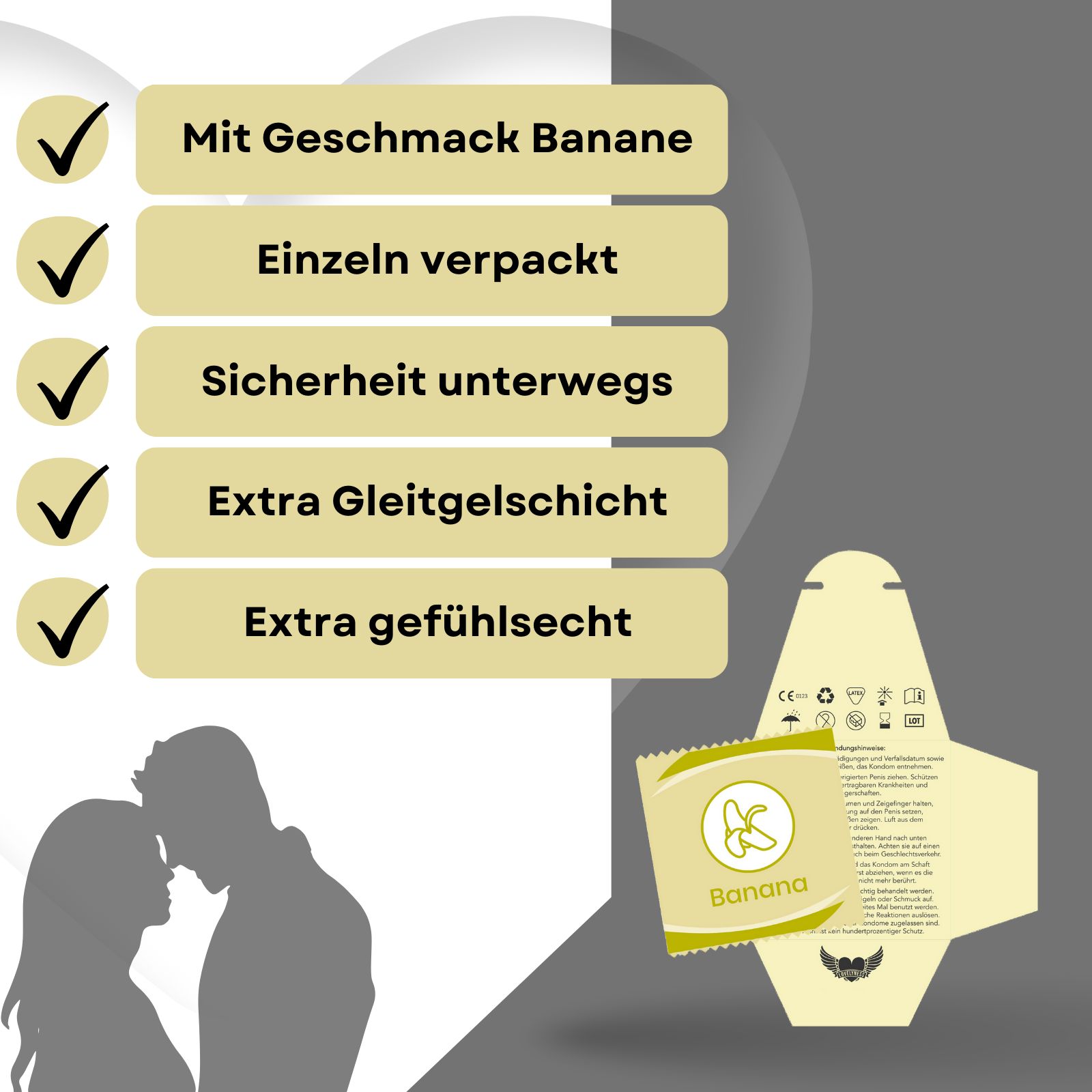 Lovelyness - Kondome mit Geschmack Banane