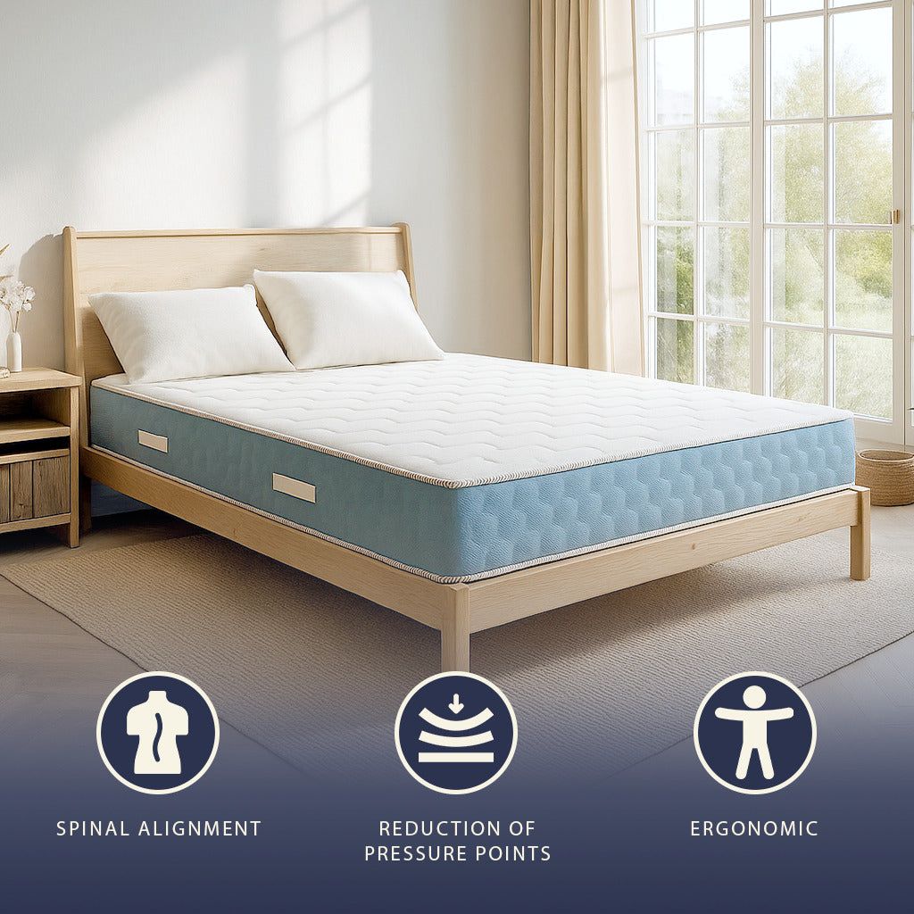 The White Stone Orthopädische Matratze 90x200 cm Höhe 21 cm | Ergonomisch und Atmungsaktiv