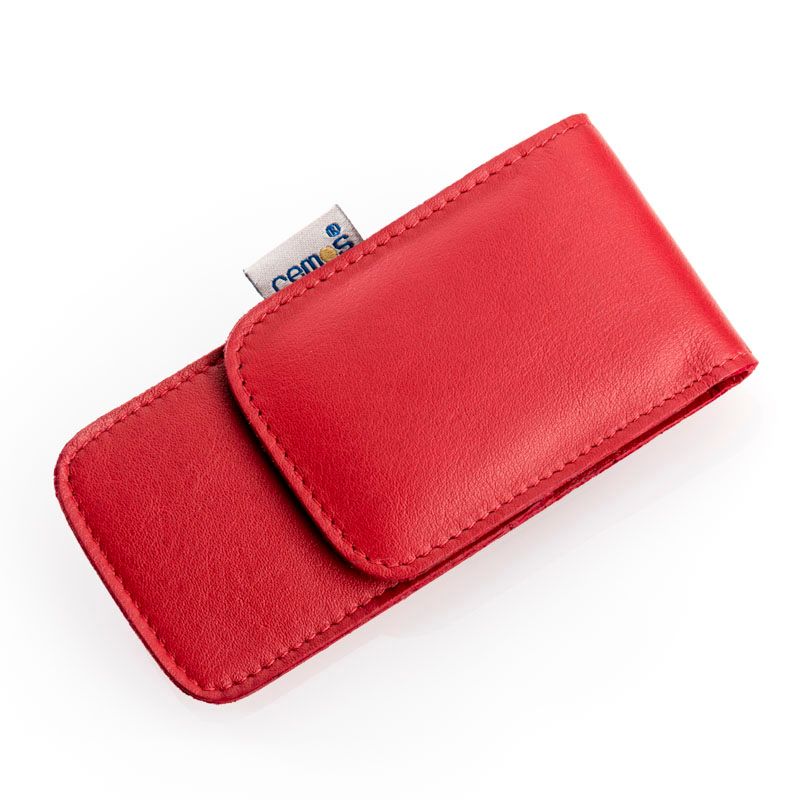 REMOS Etui "Amrita", echtes Leder, rot, leer