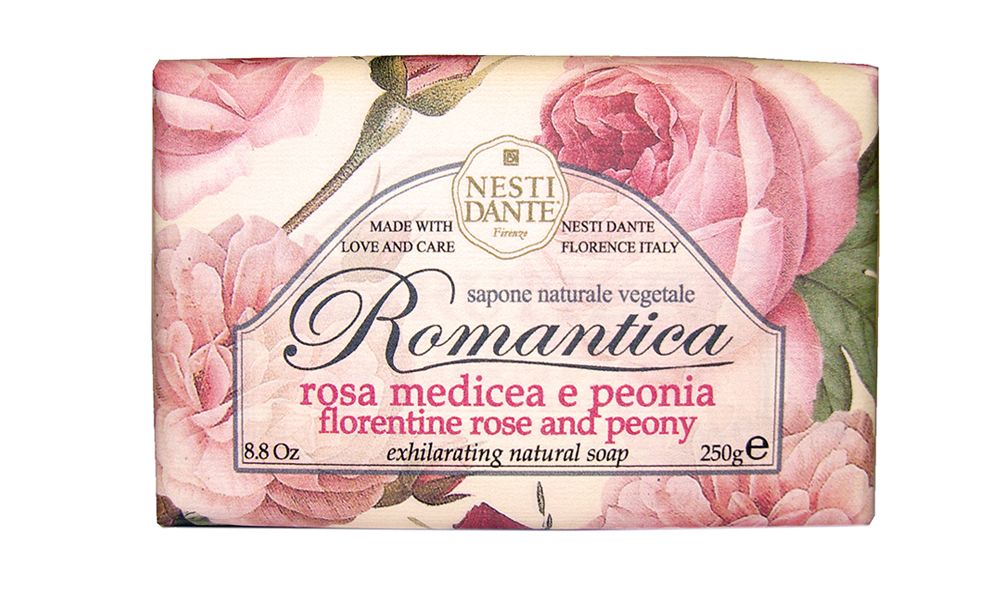 Nesti Dante Seife Romantica Florentine Rose und Pfingstrose, 250g.