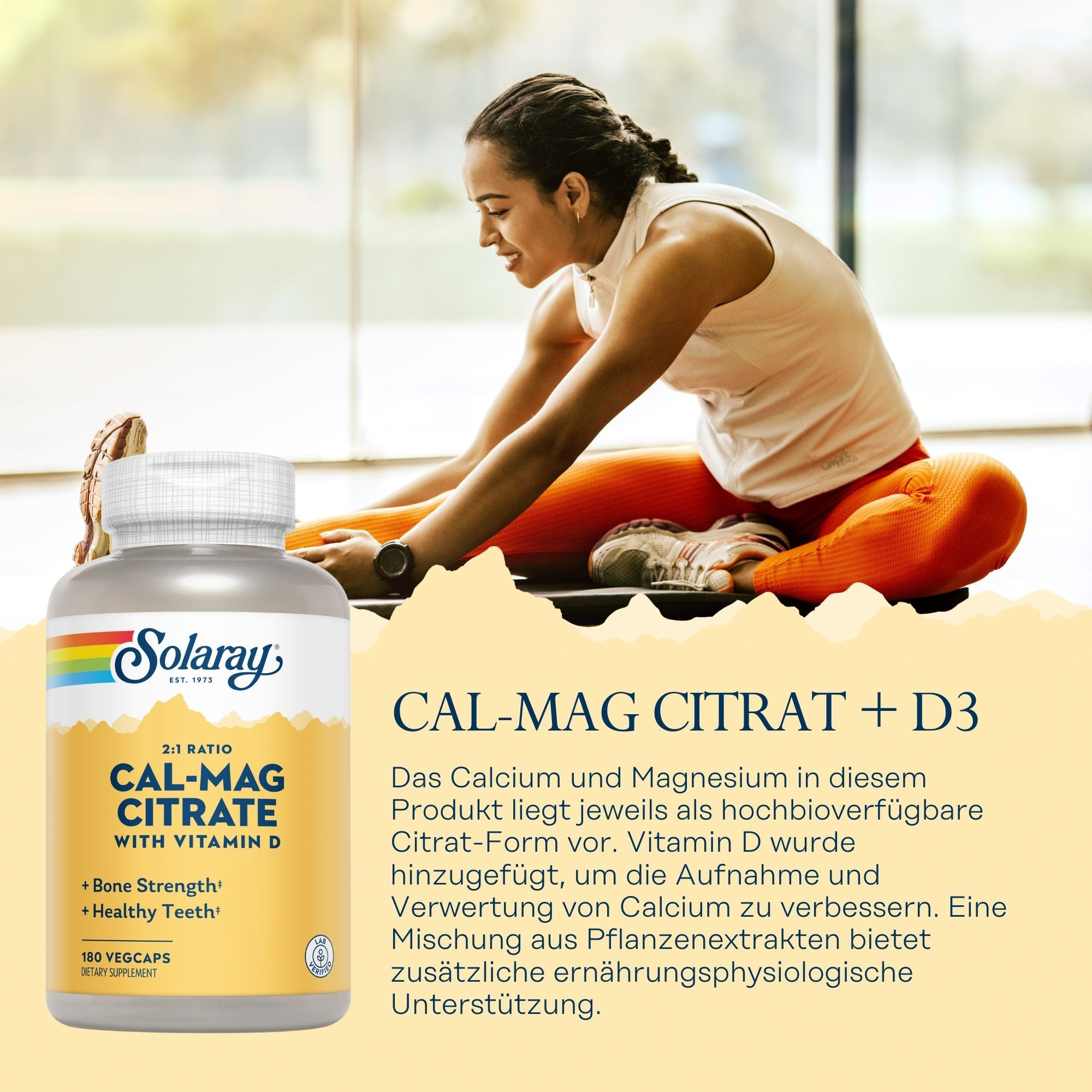 Solaray Cal-Mag Citrat + D3