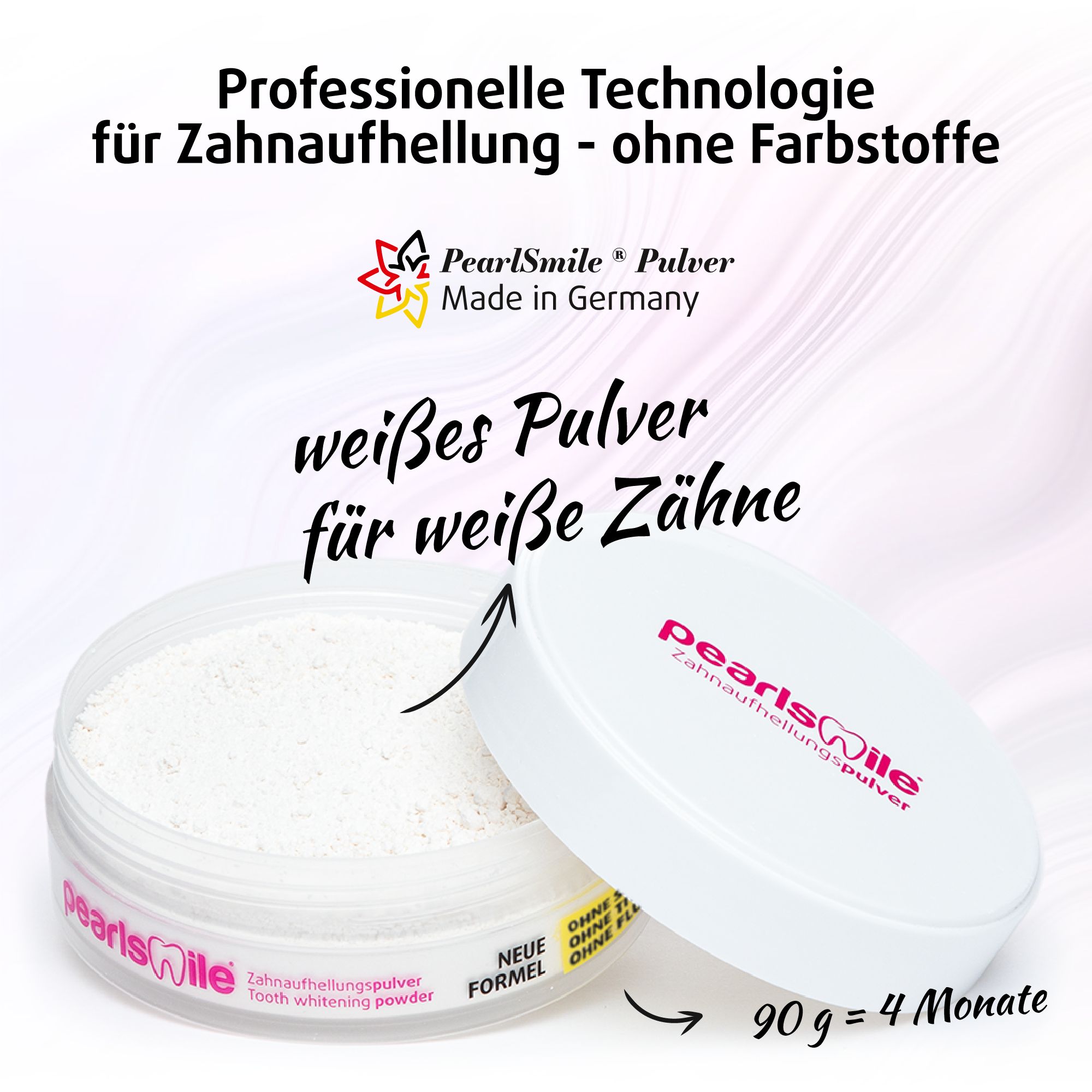 PearlSmile Zahnpulver ohne Fluorid 90 g Pulver