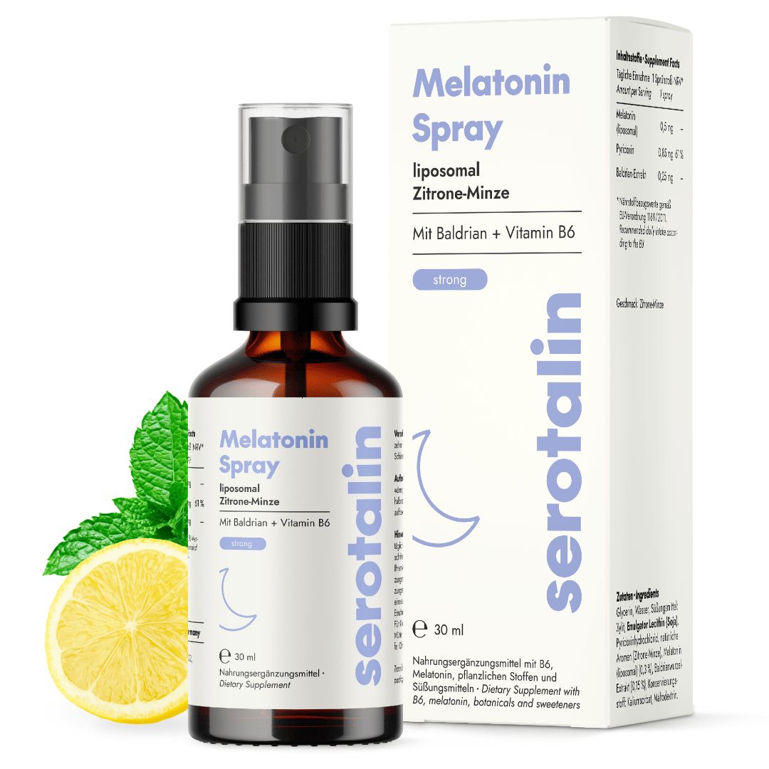 serotalin Melatonin Spray liposomal | Schnelles Einschlafen & Entspannung | Mit Baldrian & Melatonin