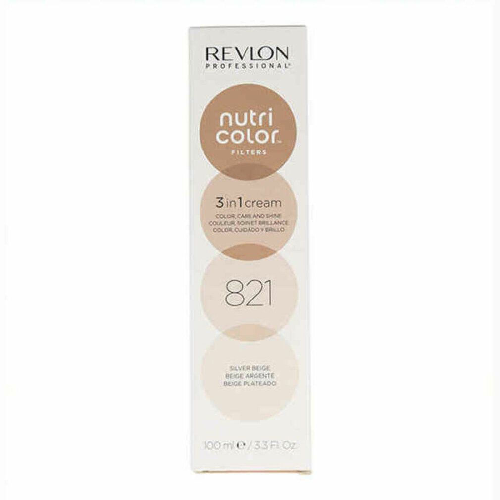 Produktverpackung. Aufschrift: Revlon Professional, Nutri Color Filters, 3 in 1 cream, 821.
