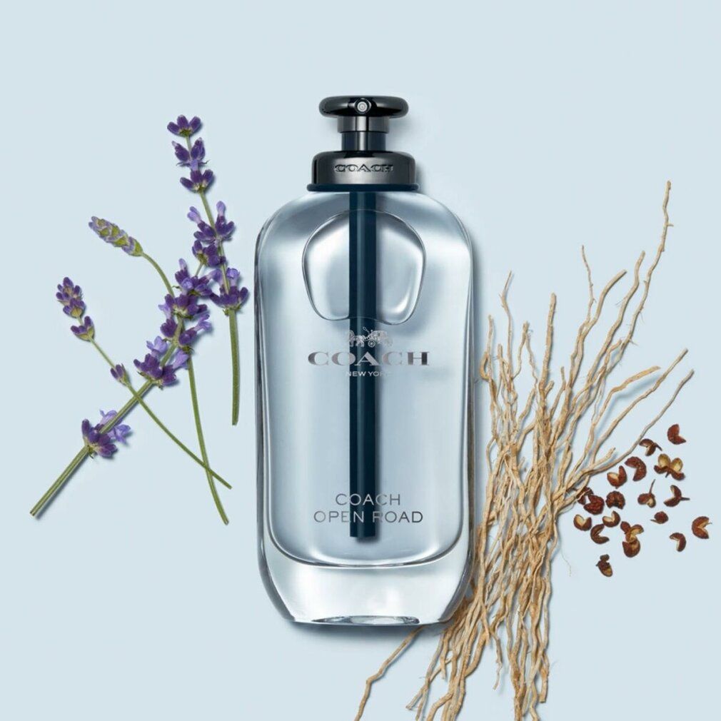 Coach Open Road Eau de Toilette Natürliches Spray mit Lavendelzweigen und trockenen Zweigen.
