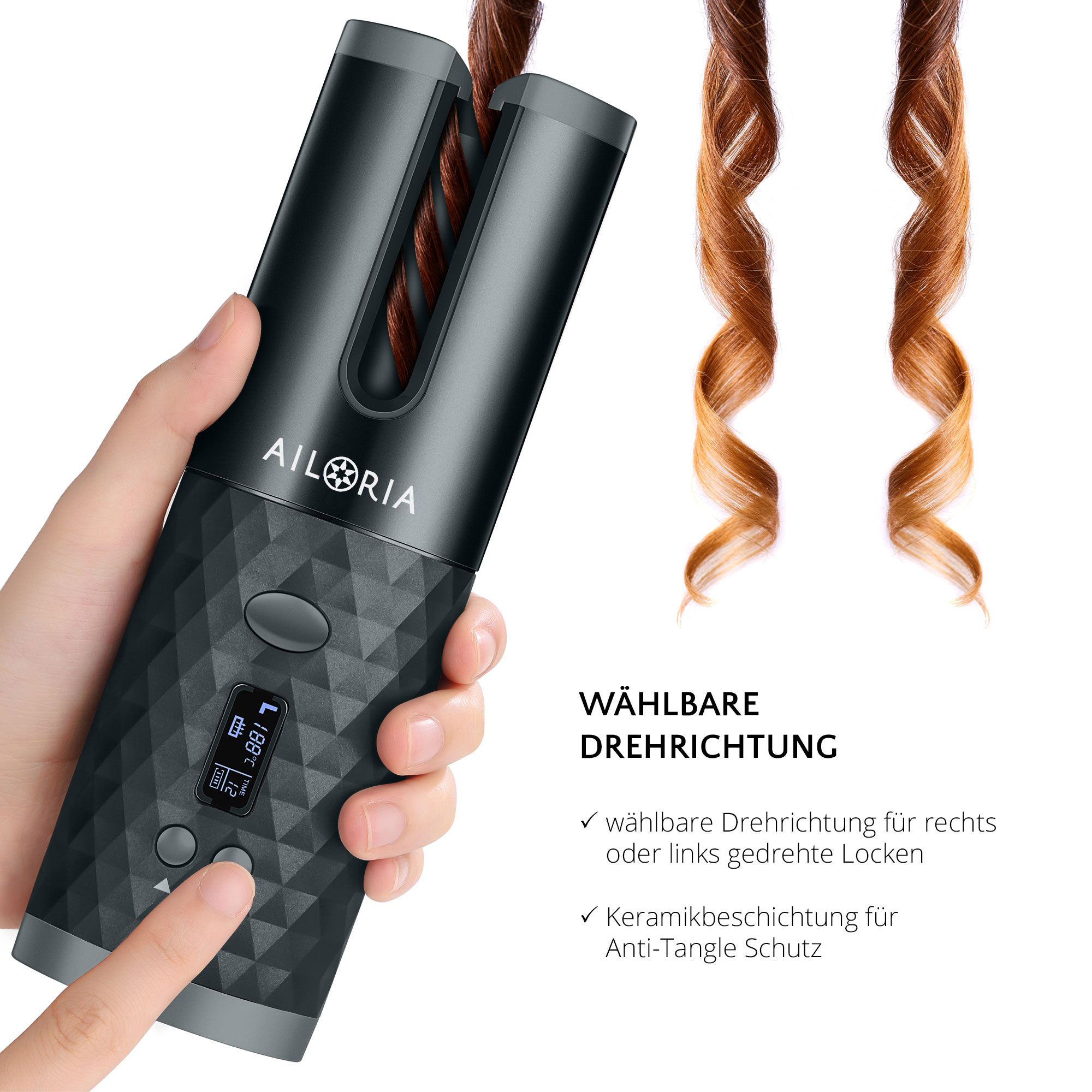 AILORIA REVOLUTIONNE Kabelloser Auto-Curler