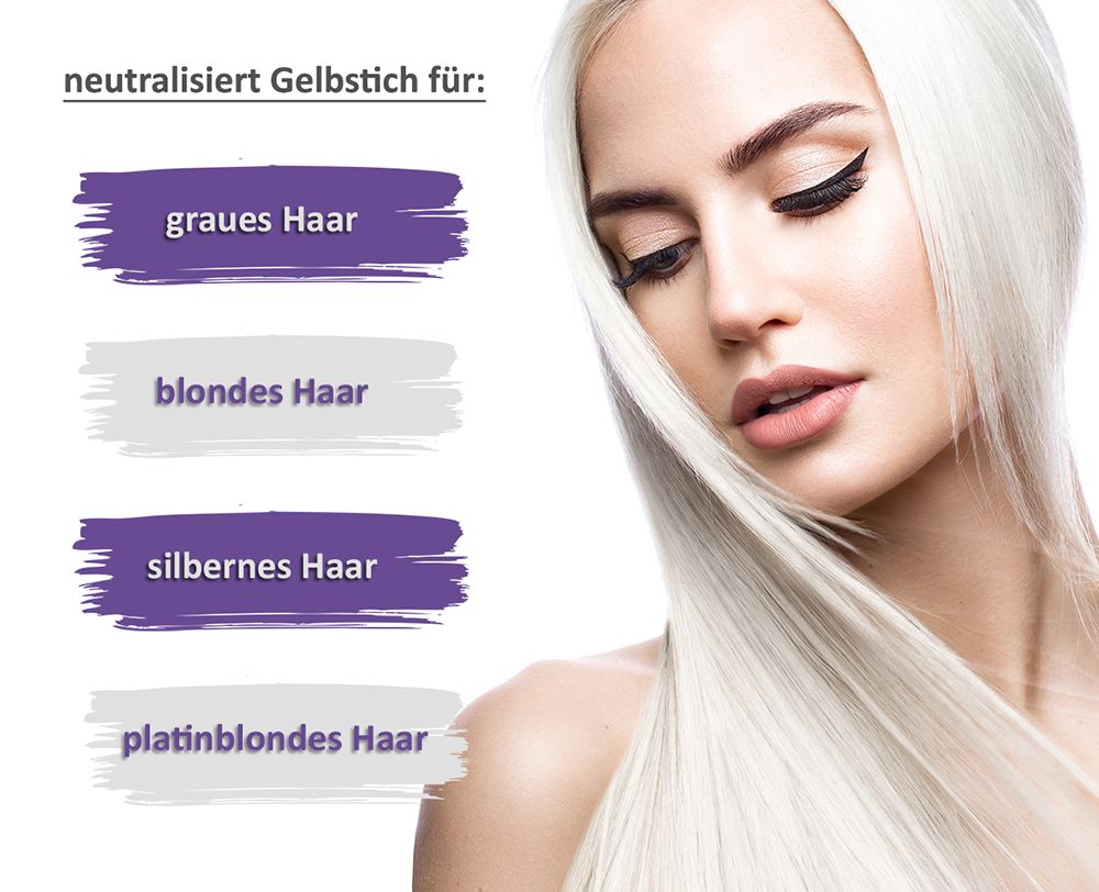 Style & Care 2 Phasen Silber Spray Anti Gelbstich für blondes und graues Haar | Conditioner
