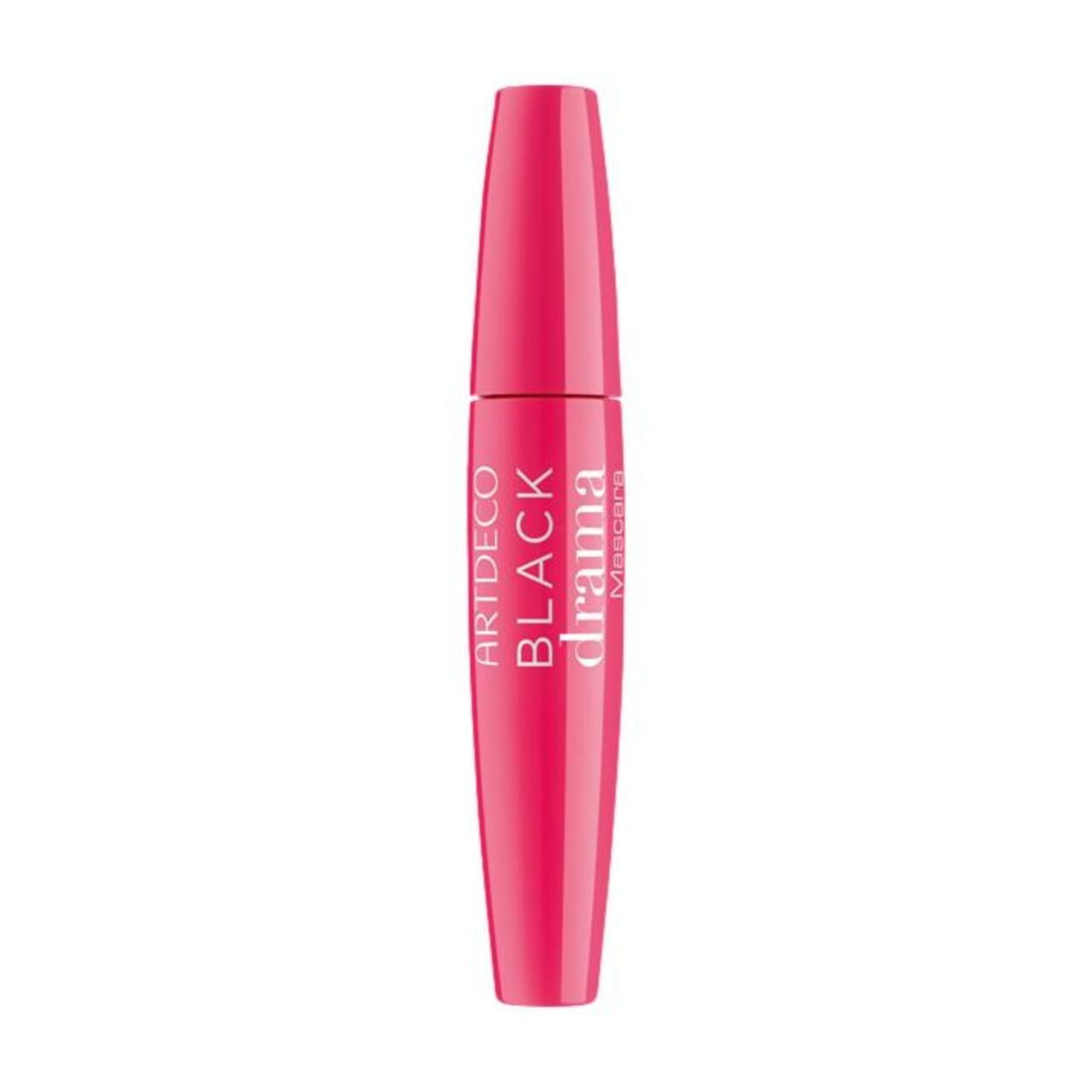 Artdeco Black Drama Mascara. Pinkfarbene Hülse mit Produktnamen und Marke.