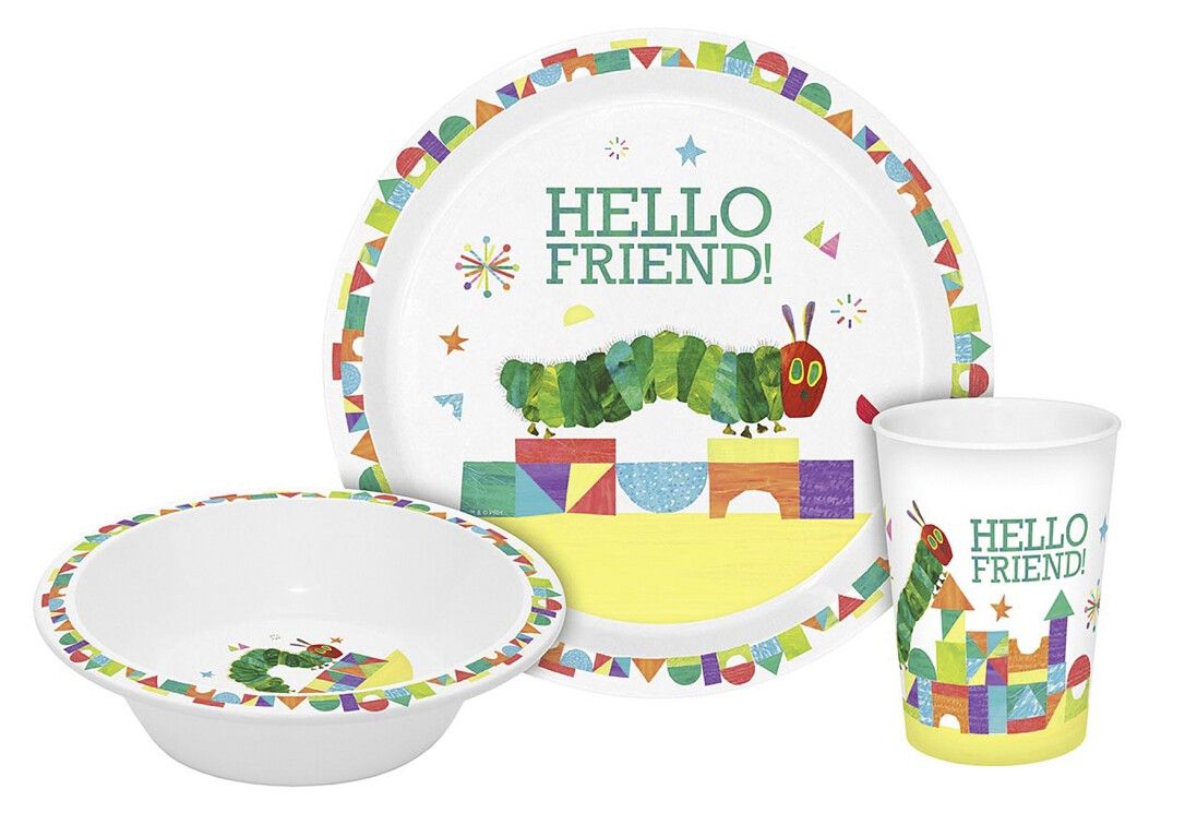 GEDA Kindergeschirr Raupe Nimmersatt - Hello Friend 3-teilig