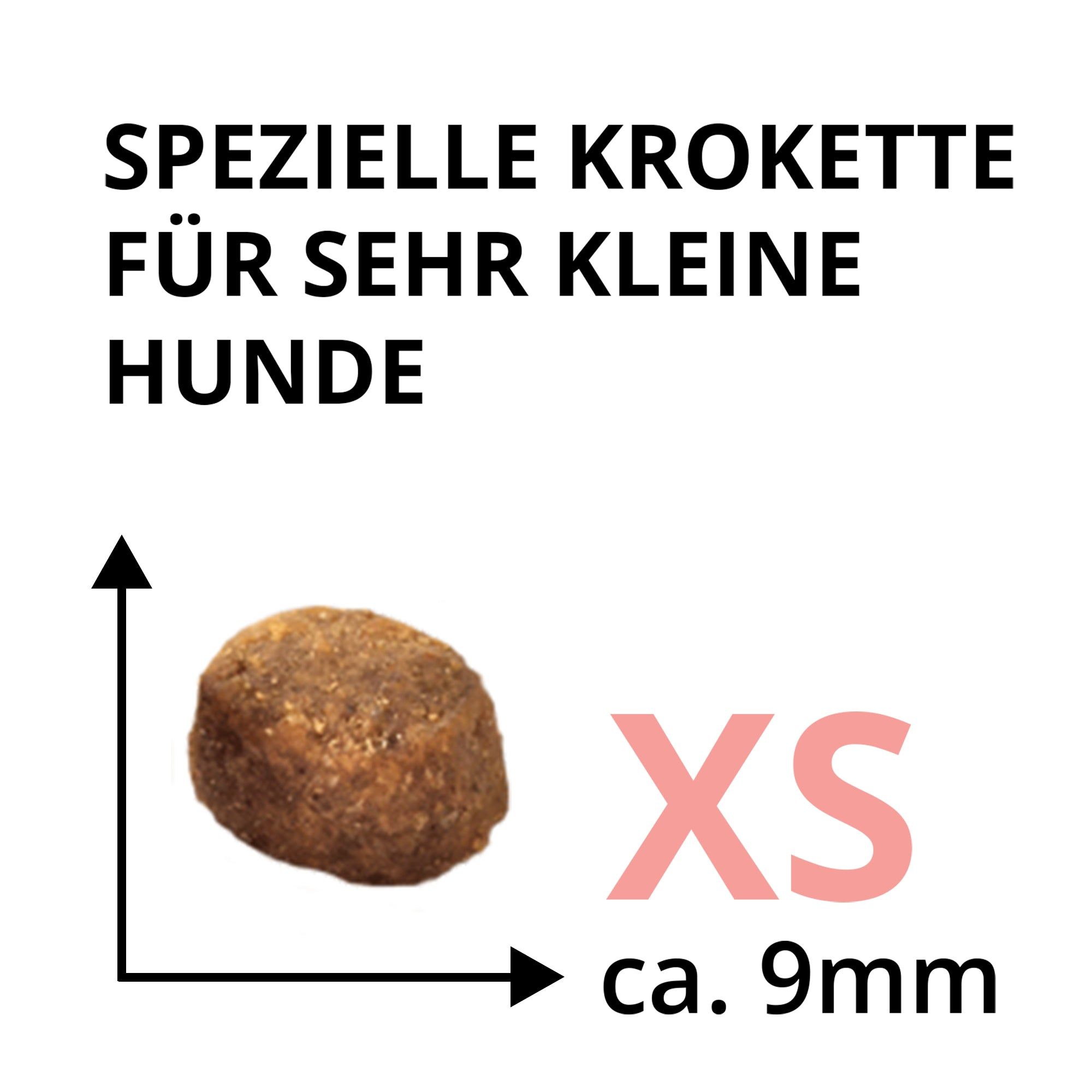 Einzelne Kroketten für sehr kleine Hunde, ca. 9mm Größe.