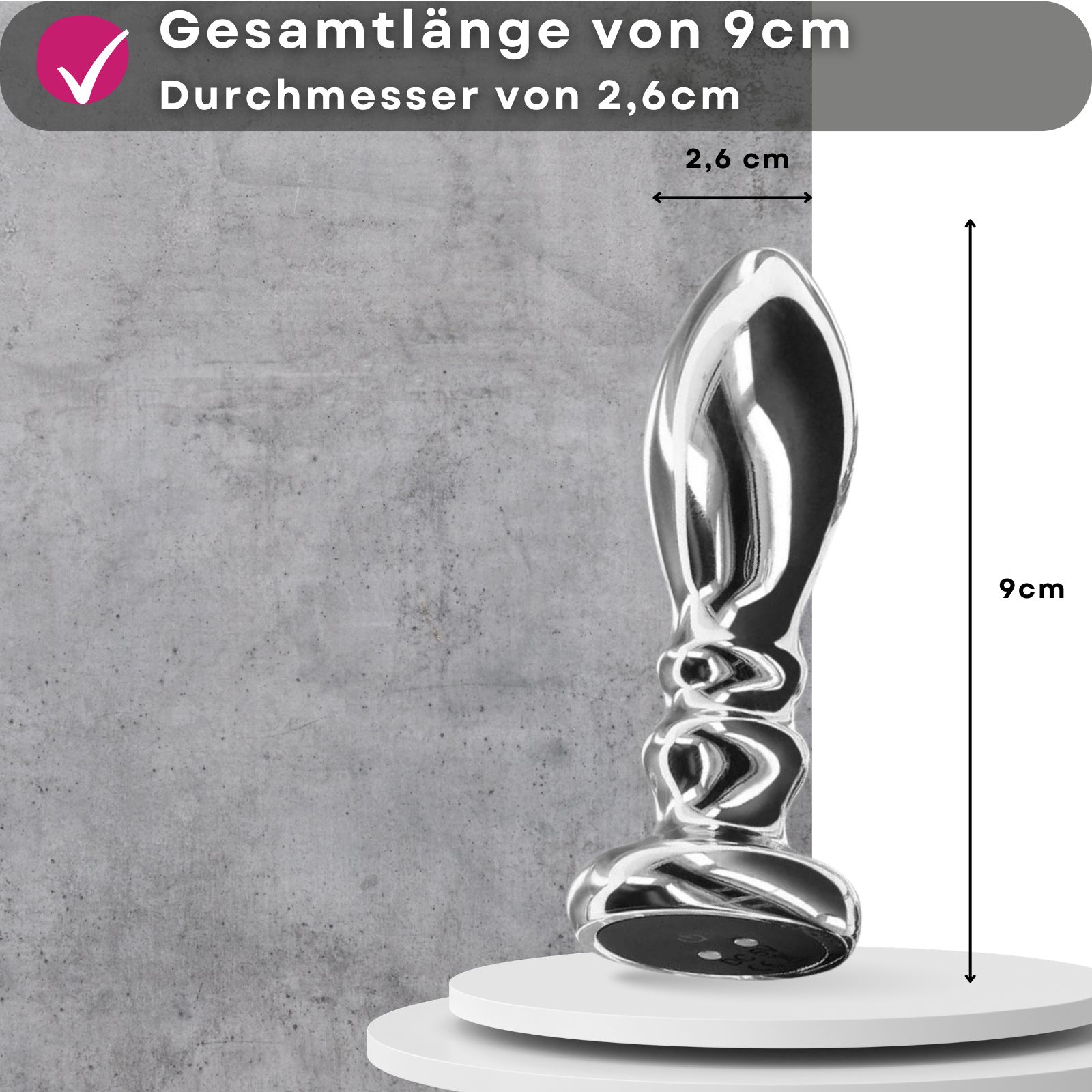Lovelyness - Analplug aus Metall mit Vibration - Slider M