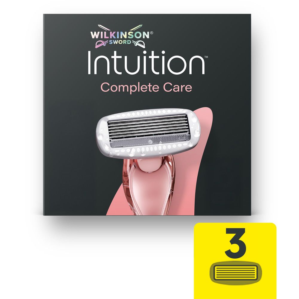 Verpackungsdesign für Wilkinson Sword Intuition Complete Care Rasierer.
