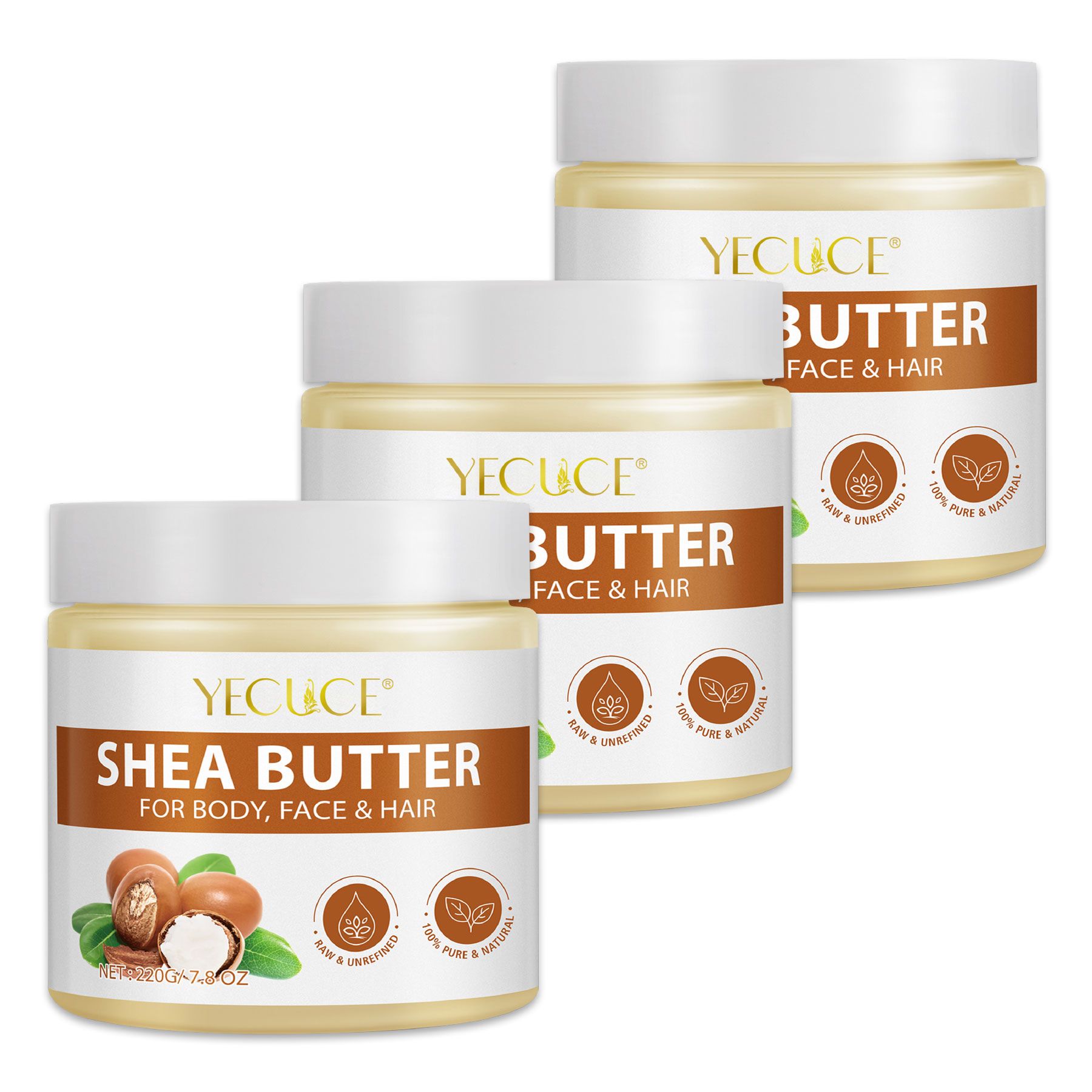 P-beauty Crema corpo al burro di karité,100% naturale per la cura della pelle