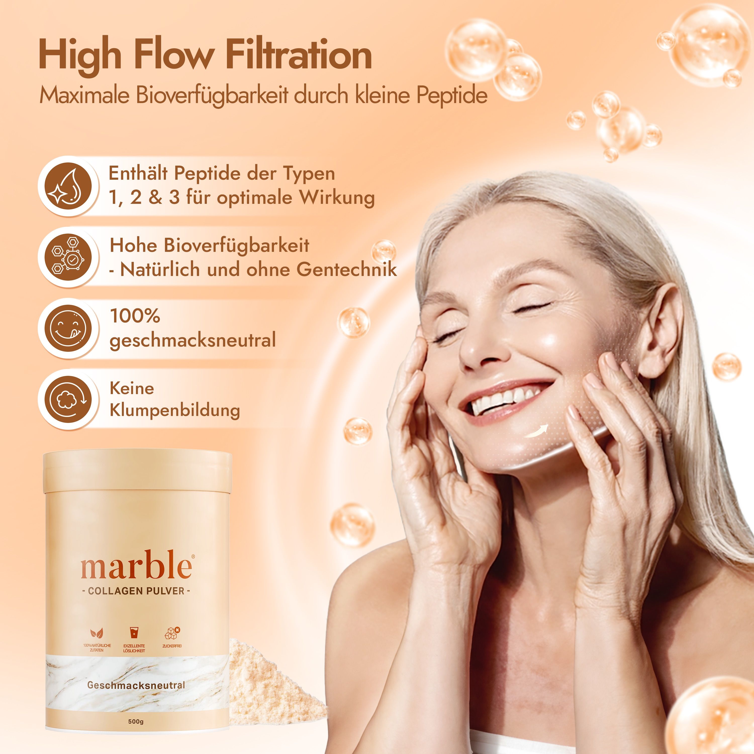 marble® Collagen Pulver geschmacksneutral