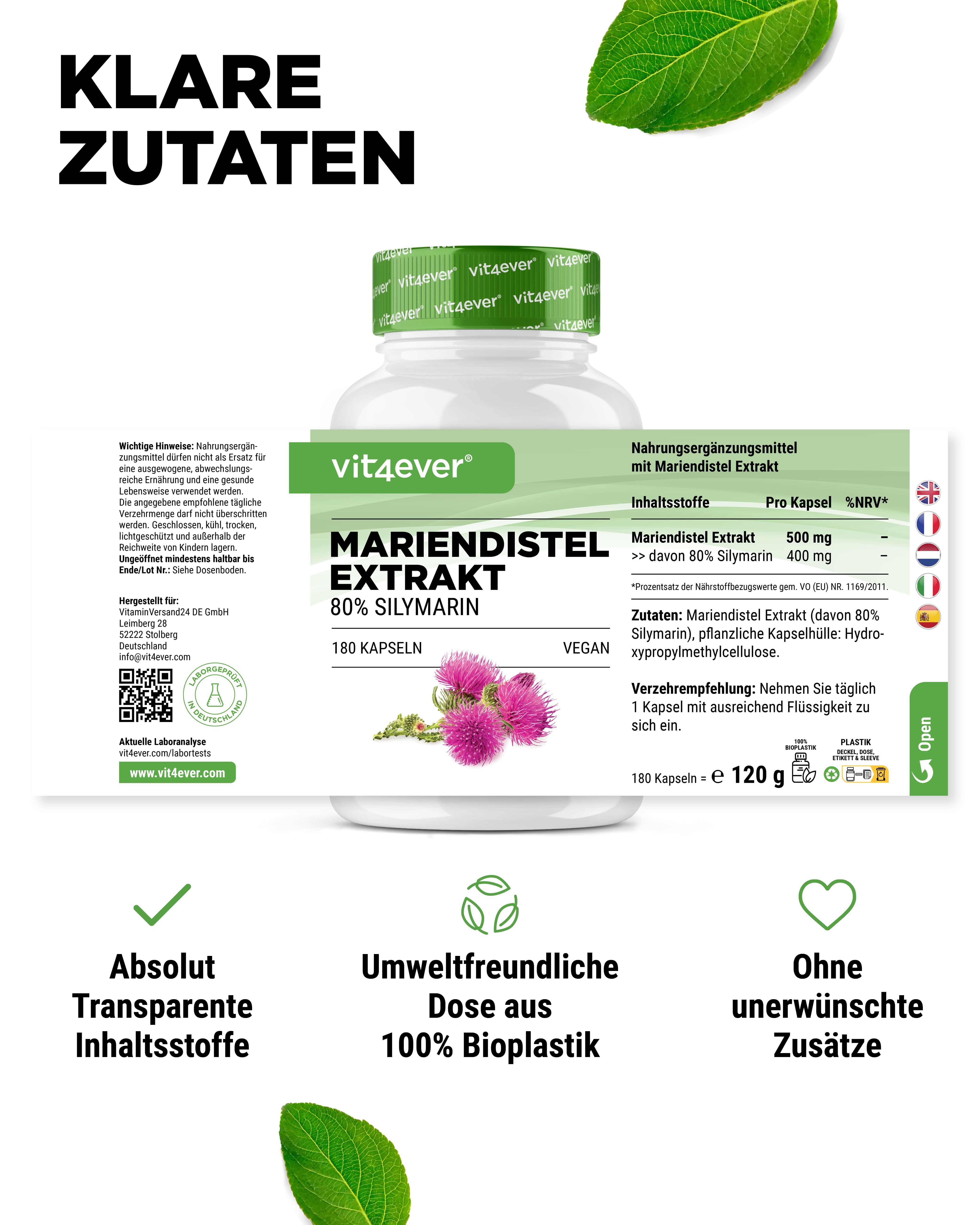 vit4ever Mariendistel Extrakt 500