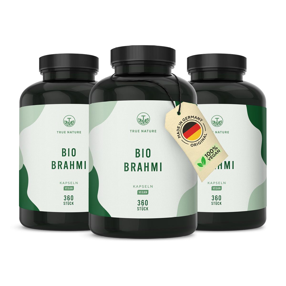 True Nature® Bio Brahmi Kapseln - Vegan & Made in Germany 3x360 St