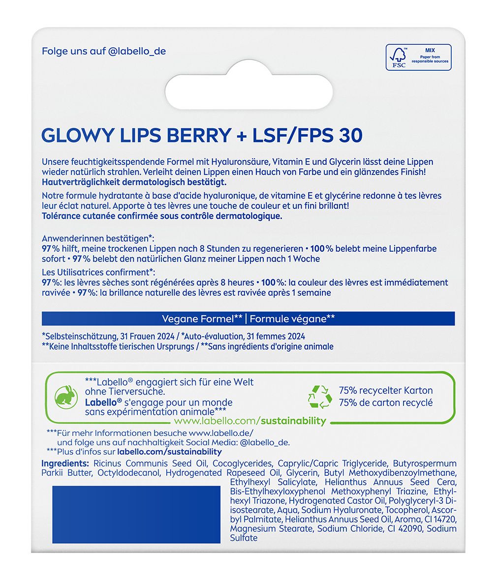 Labello Glowy Lips Clear & Berry Set
