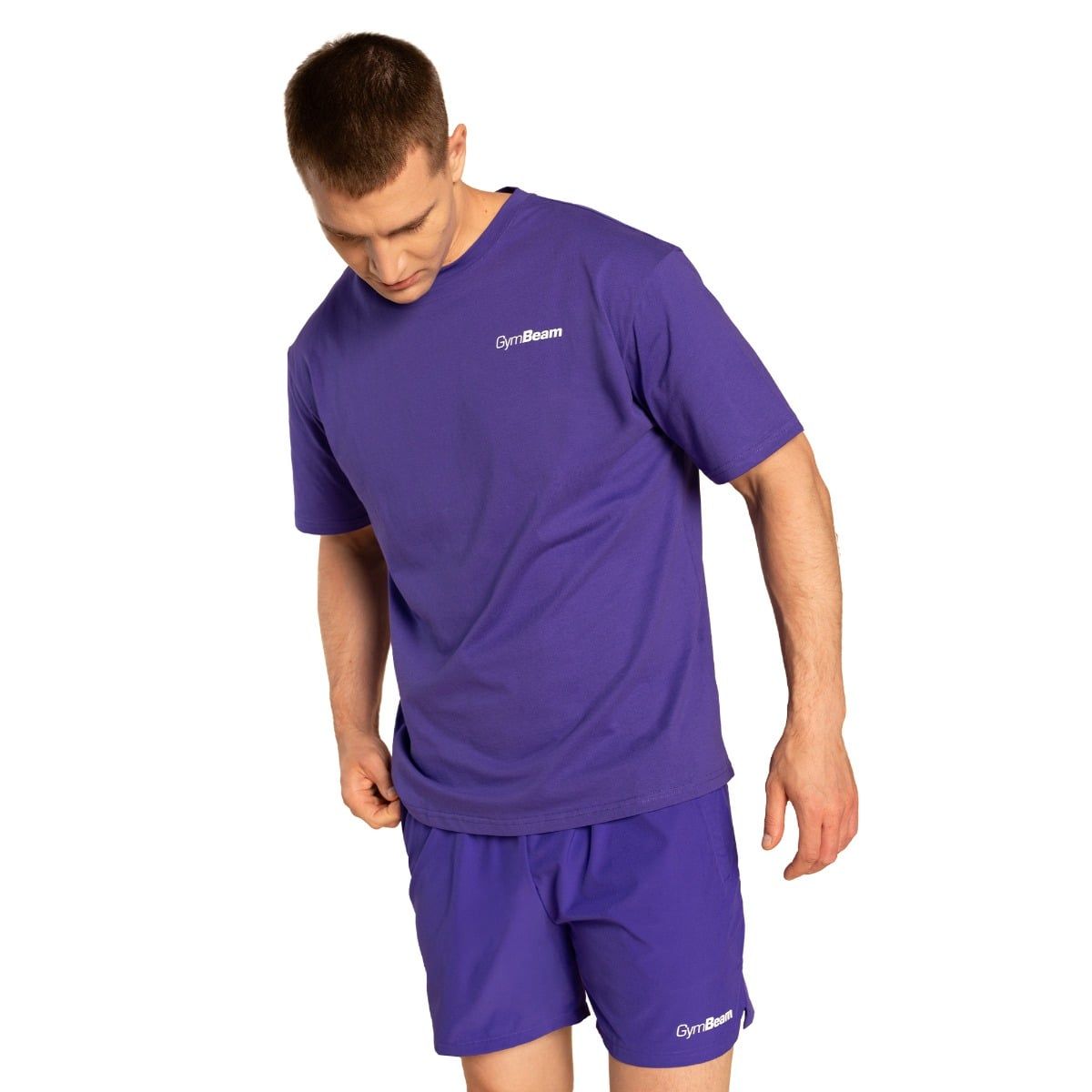 GymBeam T-Shirt Herren Oversized Kurzarm Limitless Royal