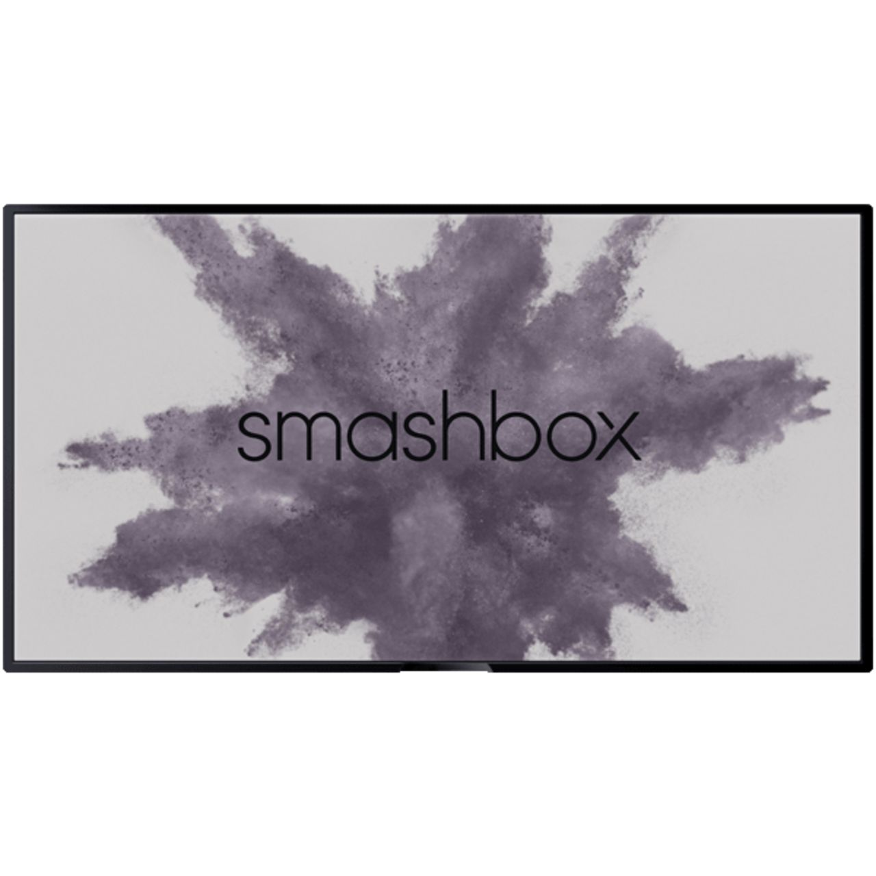 Smashbox Cover Shot Eye Palette. Rechteckige Verpackung mit Logo und Farbexplosion.