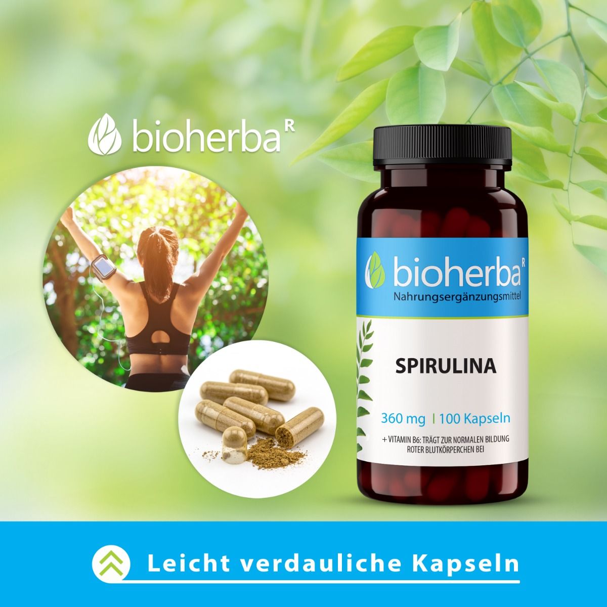 Spirulina 360 mg 100 Kapseln PZN 18215362
