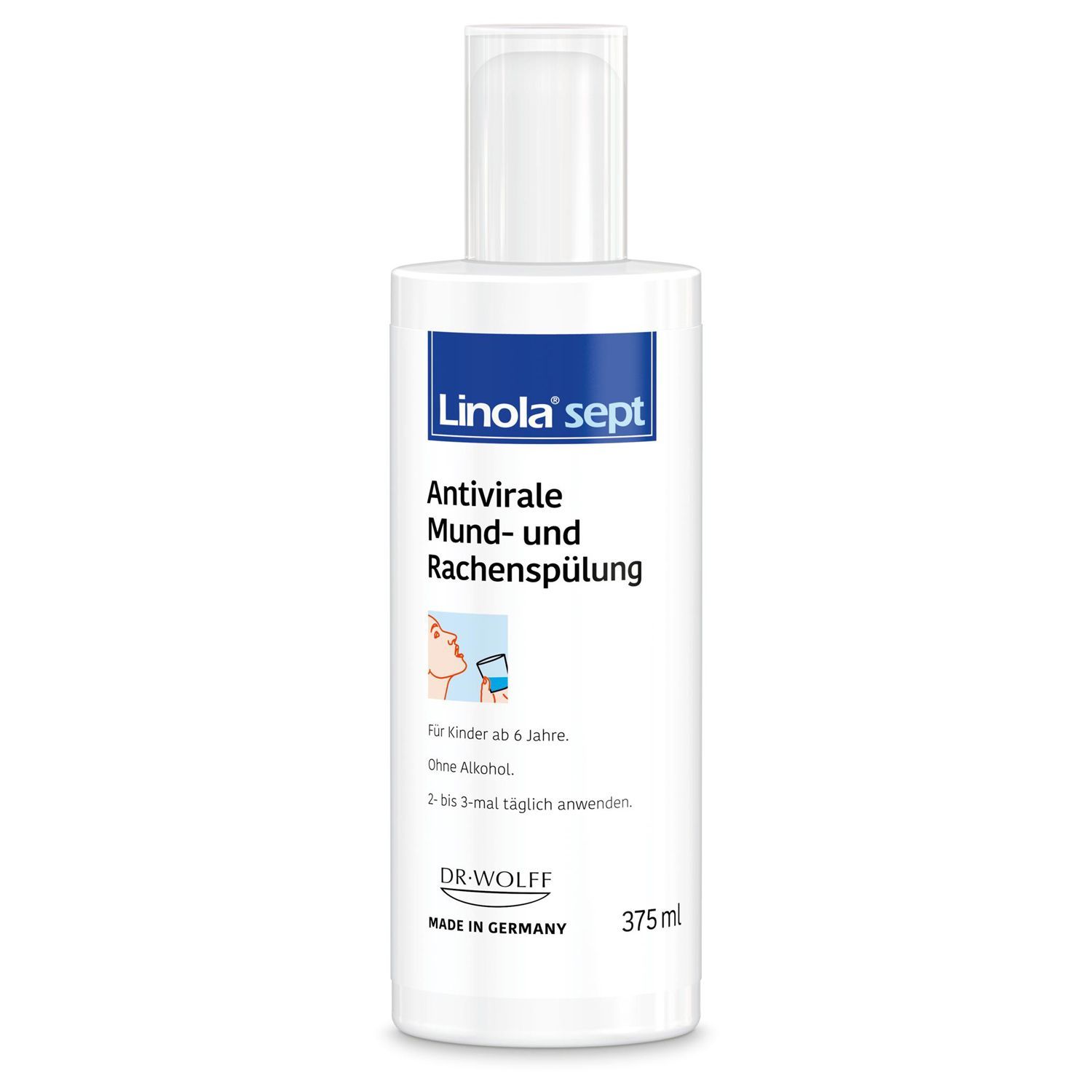 Linola® sept Antivirale Mund- und Rachenspülung - Mundspülung zum Gurgeln und Spülen