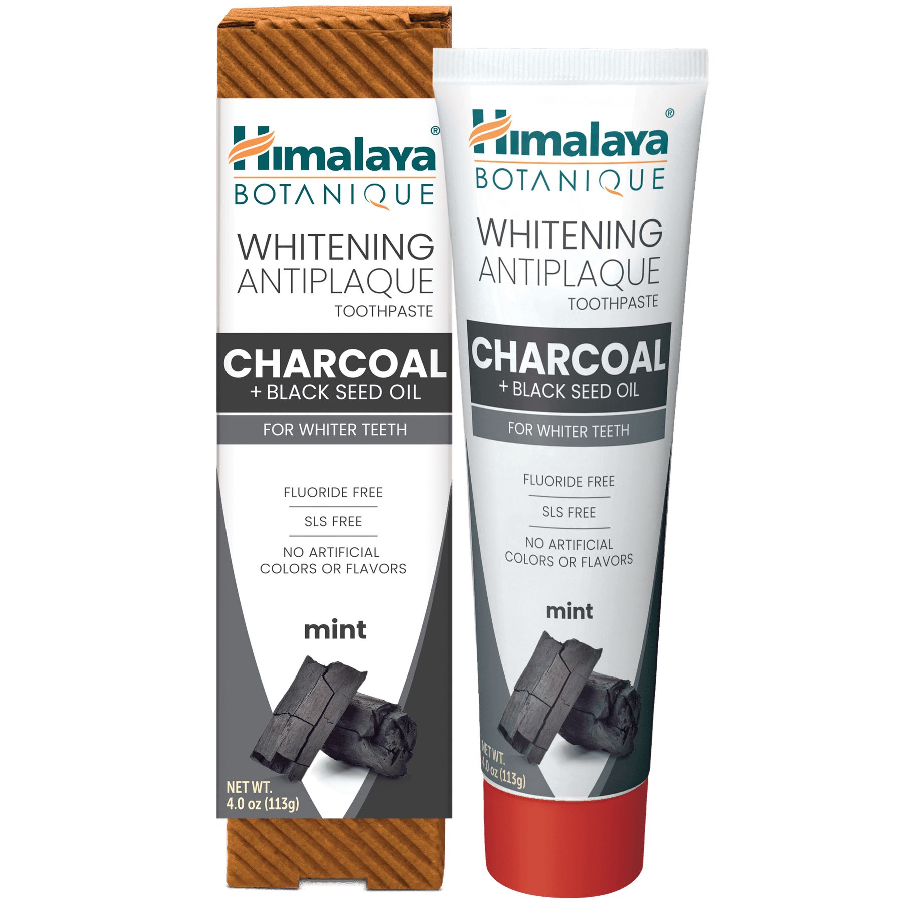 Himalaya Botanique Whitening Antiplaque Zahnpasta Holzkohle + Schwarzkümmelöl