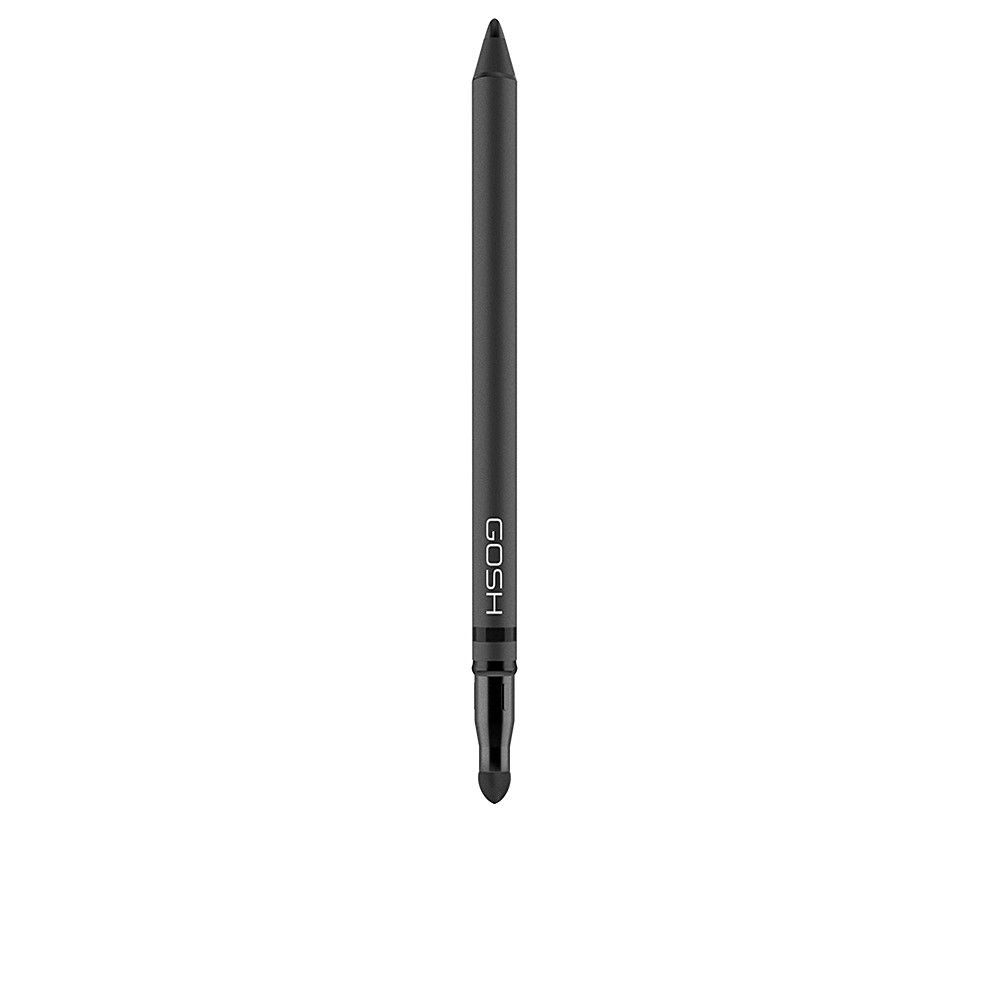 Schwarzer Gosh Infinity Eyeliner. Zylindrische Form mit spitzem Ende und Applikator. Marke GOSH sichtbar.