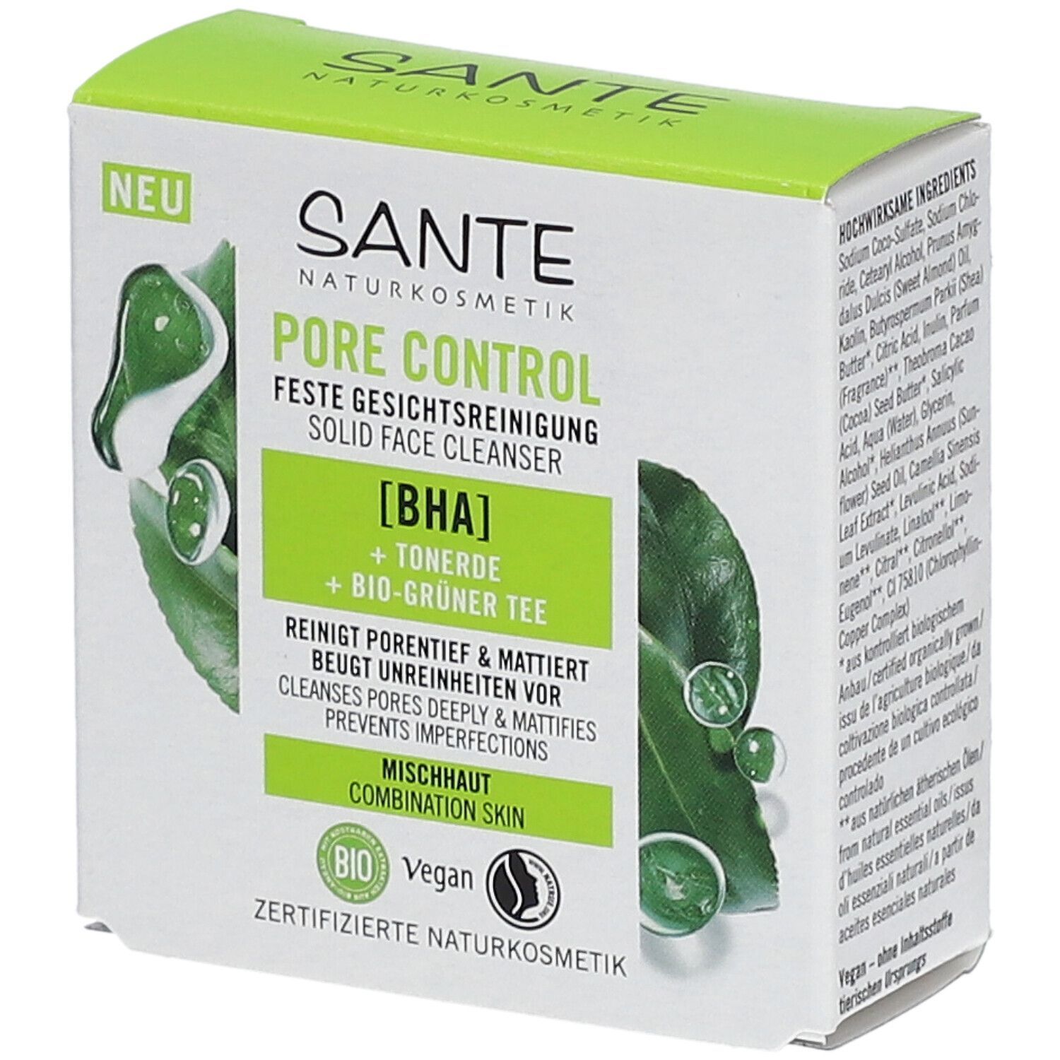 Sante Pore Control Savon solide pour le visage