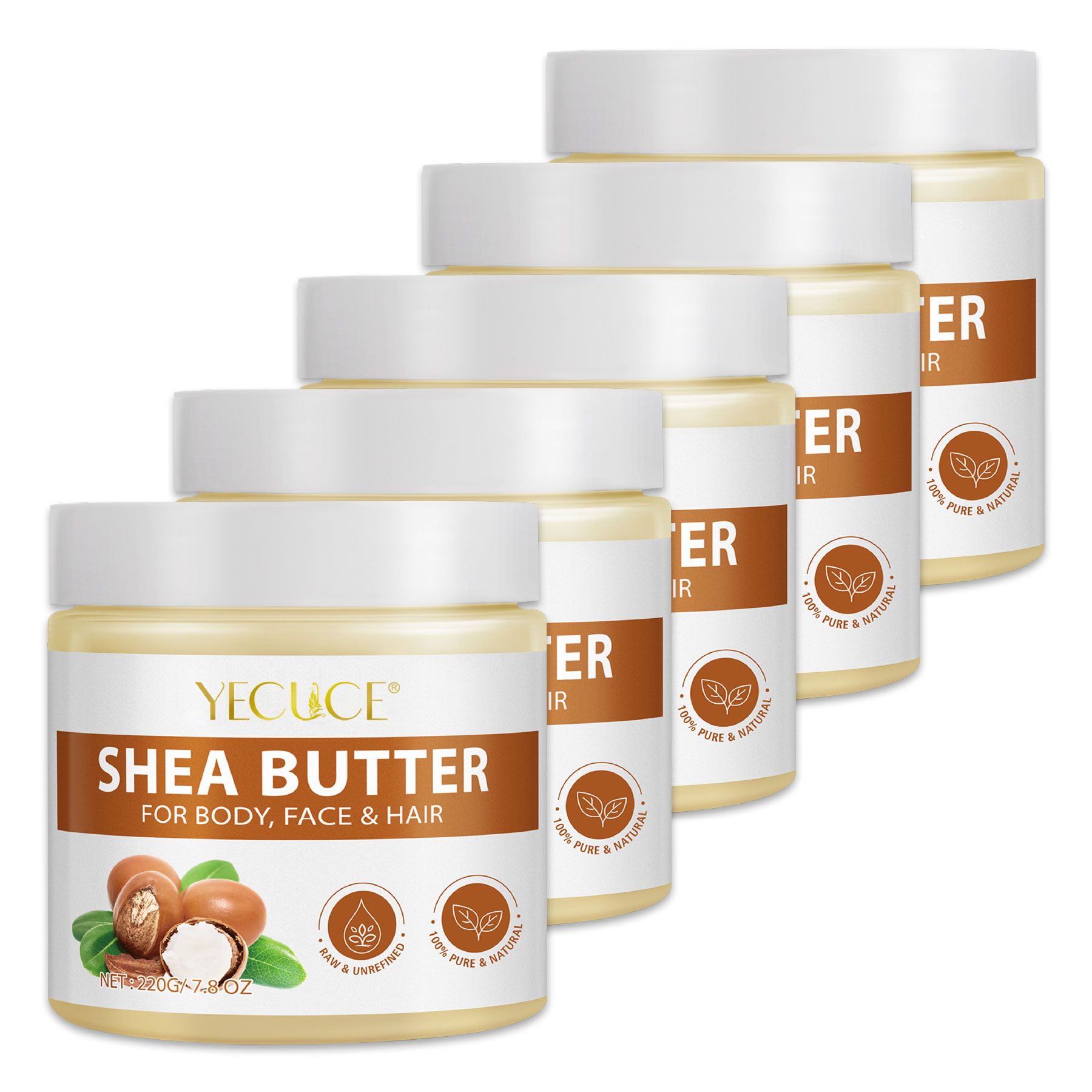 P-beauty Crema corpo al burro di karité,100% naturale per la cura della pelle