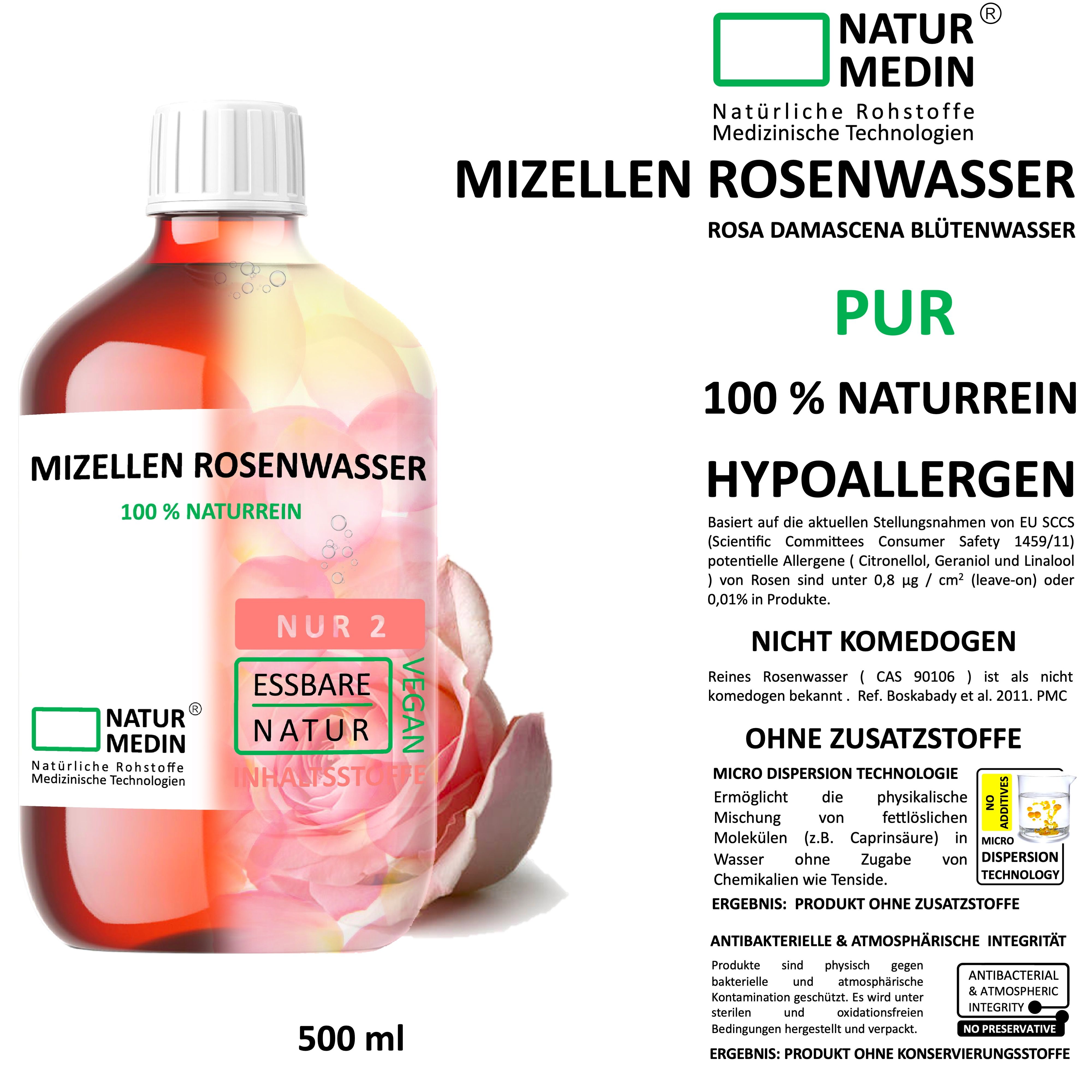 NATURMEDIN® Mizellen Rosenwasser Balanced