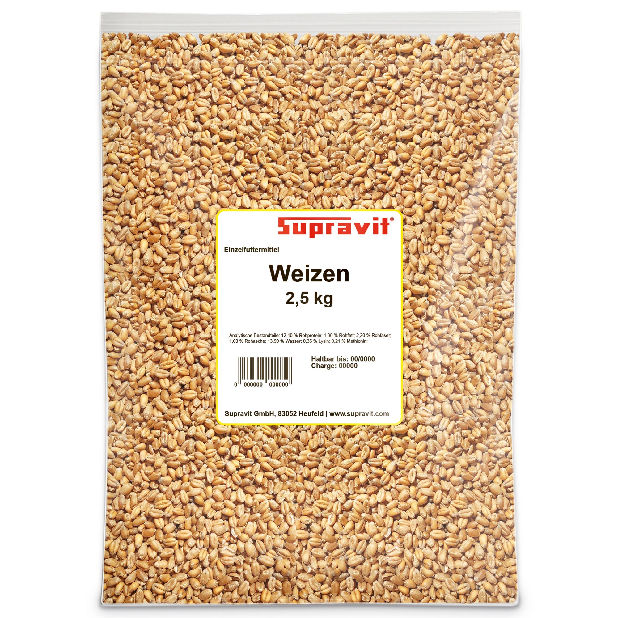 Supravit Weizen Futterweizen - Einzelfuttermittel für Tauben, Vögel, Nager & Geflügel