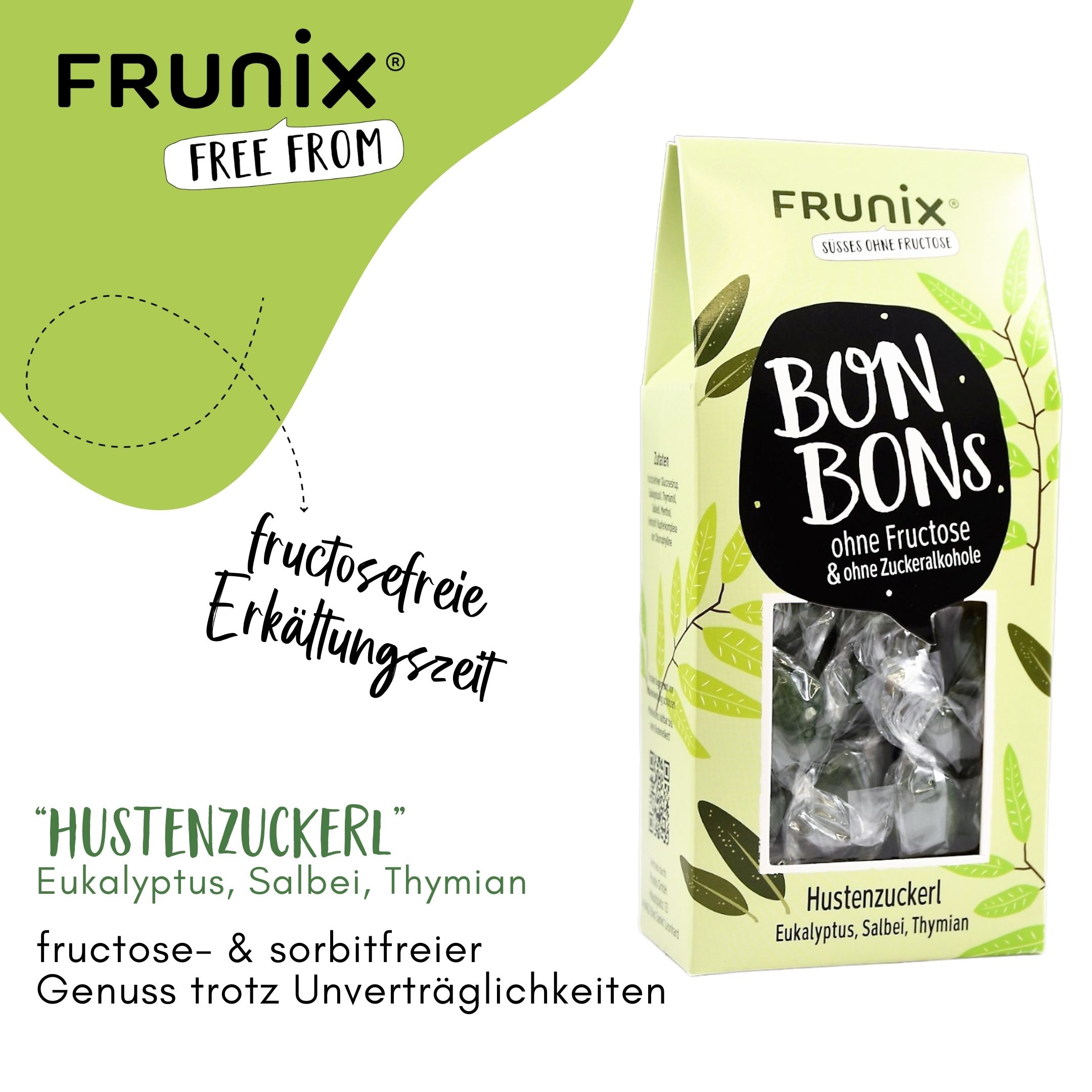 Frunix- 'Hustenzuckerl' ohne Fructose & Zuckeralkohole 90 g Bonbons