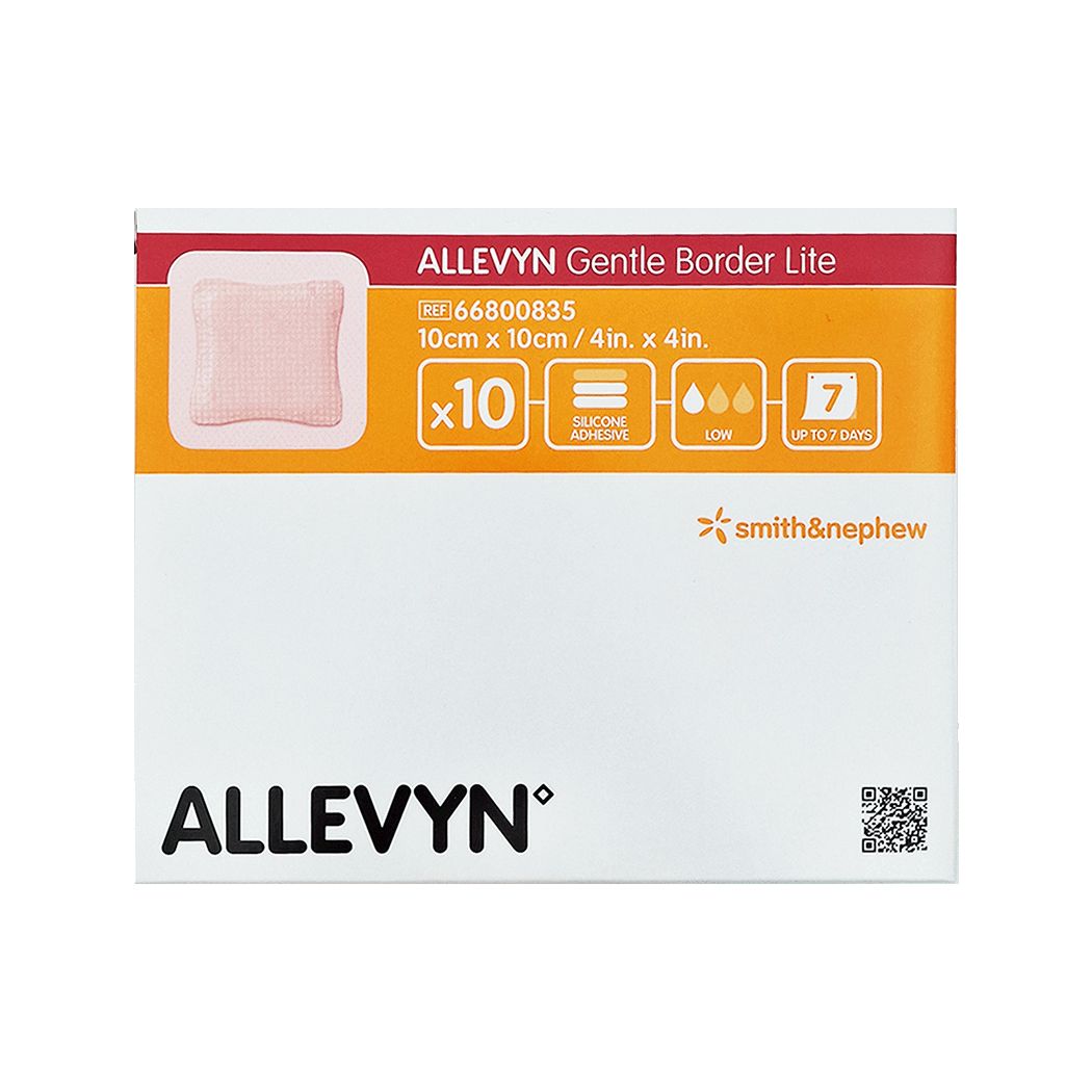 ALLEVYN Gentle Border Lite 10x10 cm Schaumverband (10 Stk.)