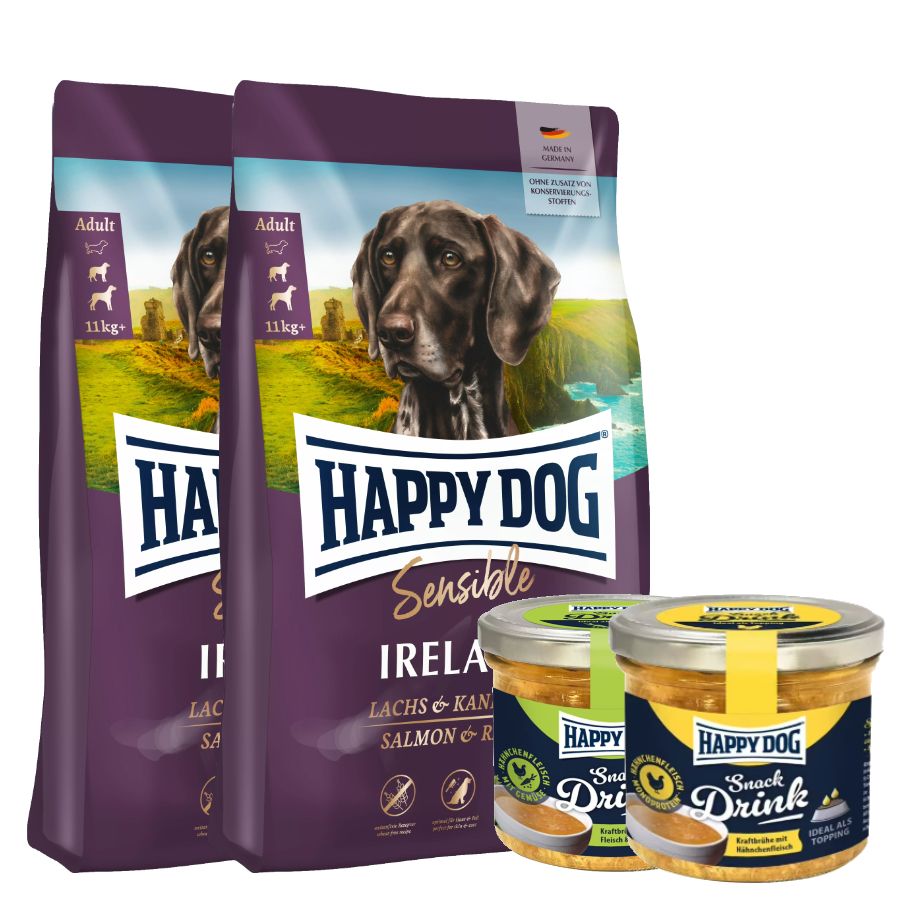Happy Dog Sensible Ireland Doppelpack + Happy Dog Snack Drink