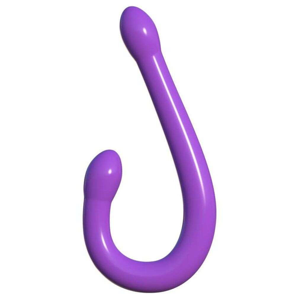Lila Doppeldildo in S-Form.