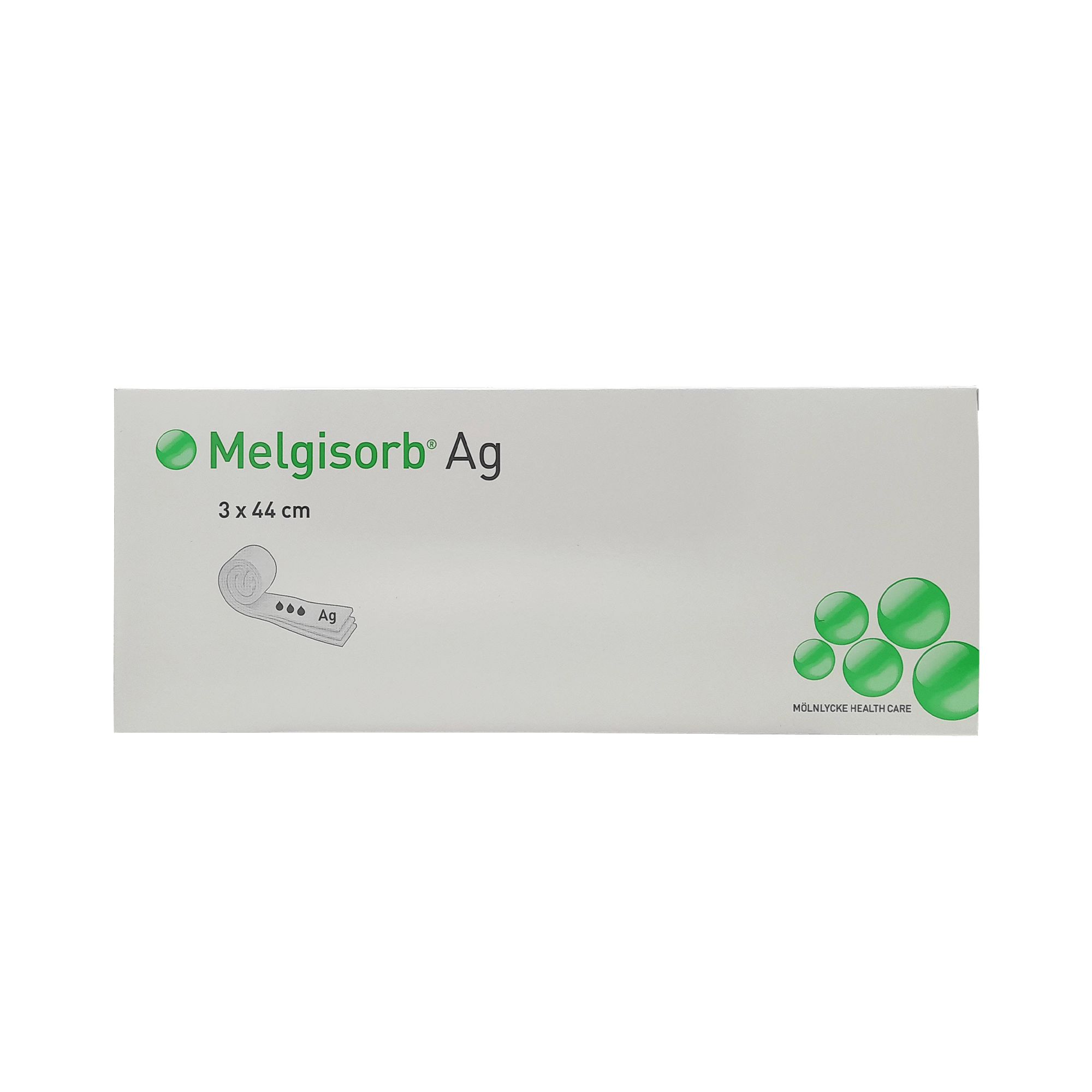 Melgisorb Ag Verband 3x44 cm 10 St