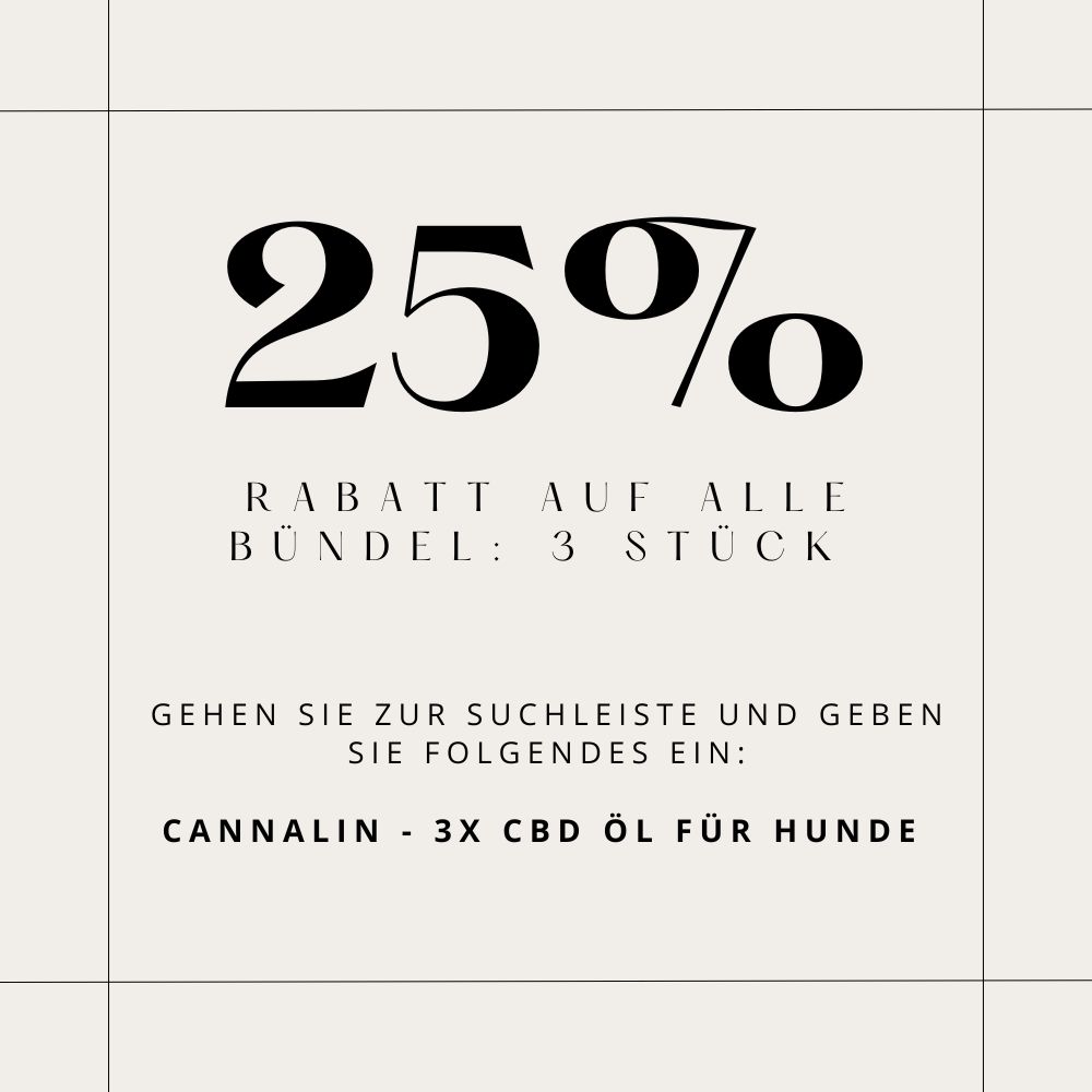 Cannalin - 3x CBD Öl für Hunde mit Lachsöl 10% 30 ml