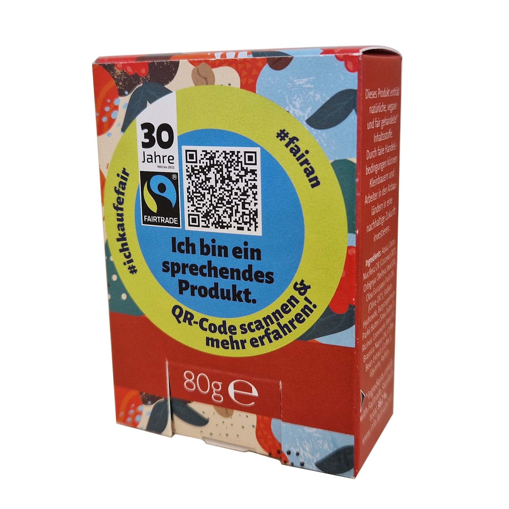 FAIR SQUARED Fairtrade Jubiläum Rasurseife Kaffee