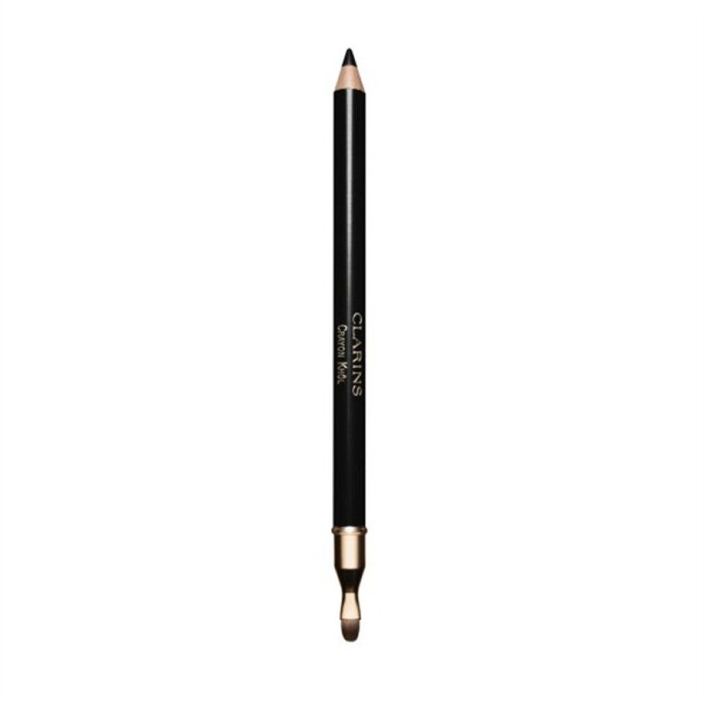 Schwarzer Kajalstift mit goldfarbenem Ende. Aufschrift: Clarins.